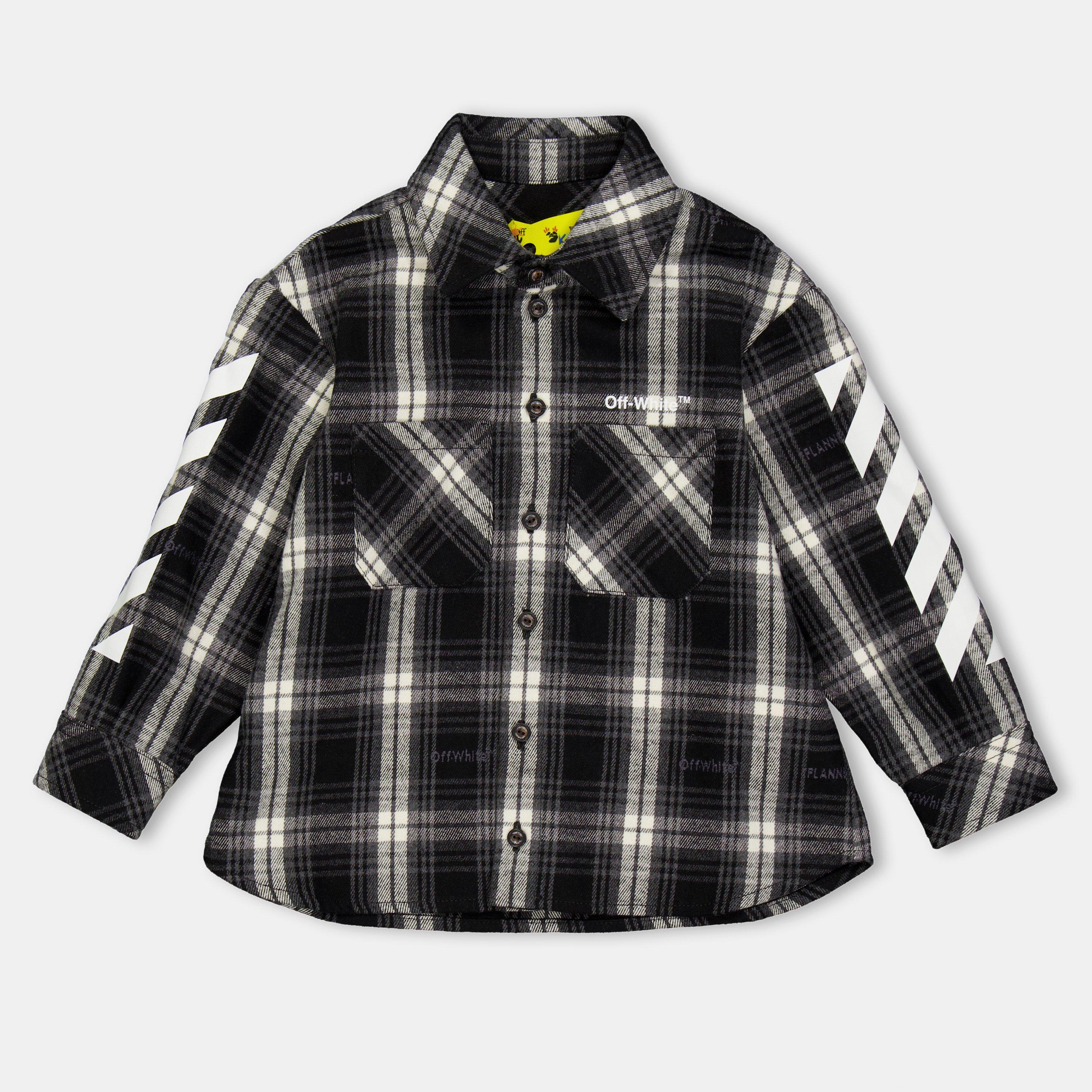 Black/White - Off White - Kids' Long Sleeve Shirt - 1