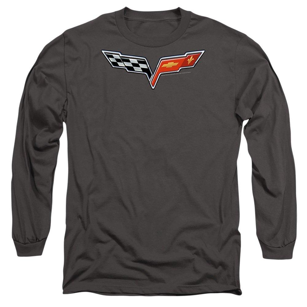 Grey - Other - Chevrolet The Vette Medallion Long Sleeve T-Shirt - 1