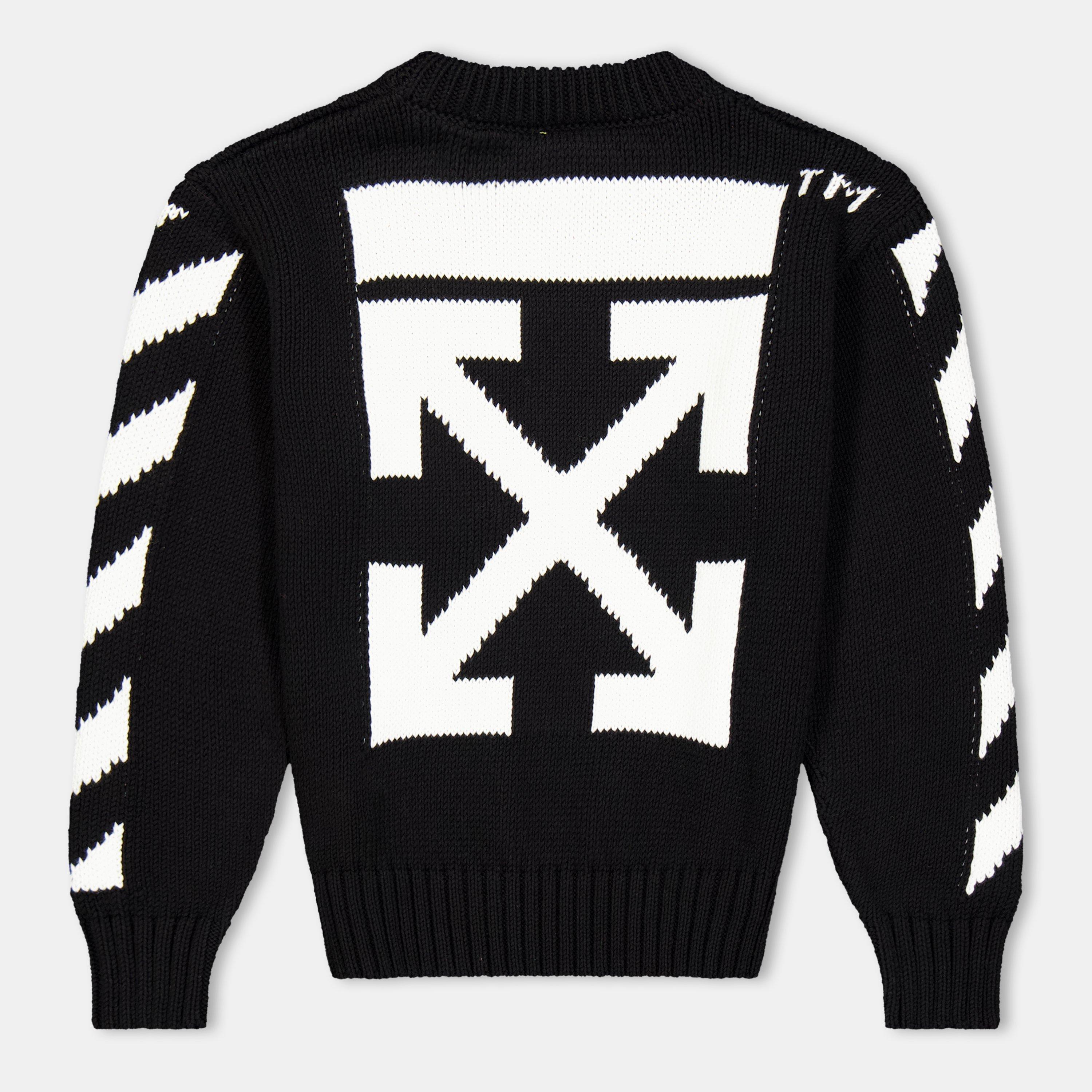 Black/White - Off White - Kids Knitted Top - 2