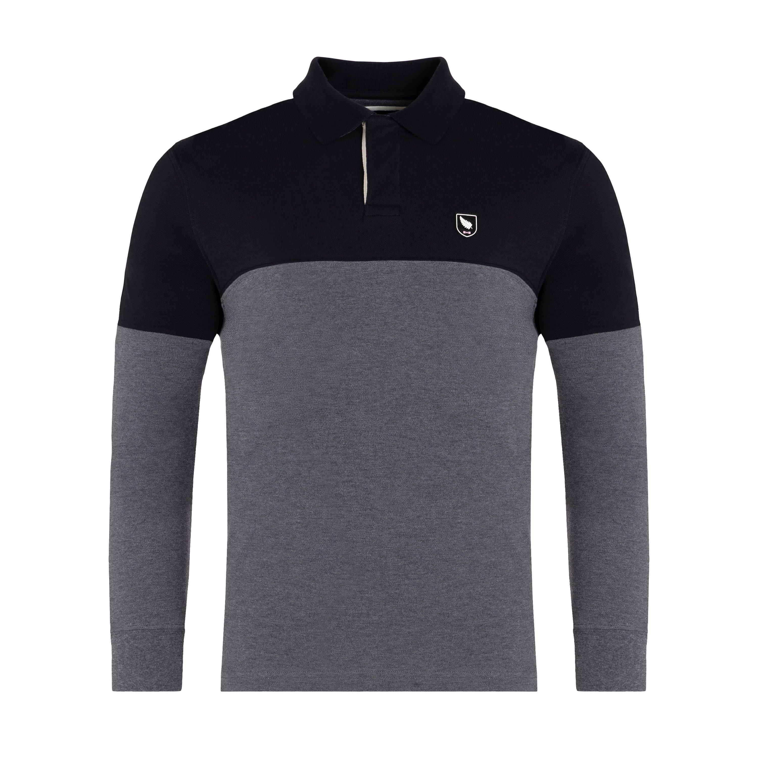 Grf - Eden Park - Dark grey long-sleeved polo shirt - 1