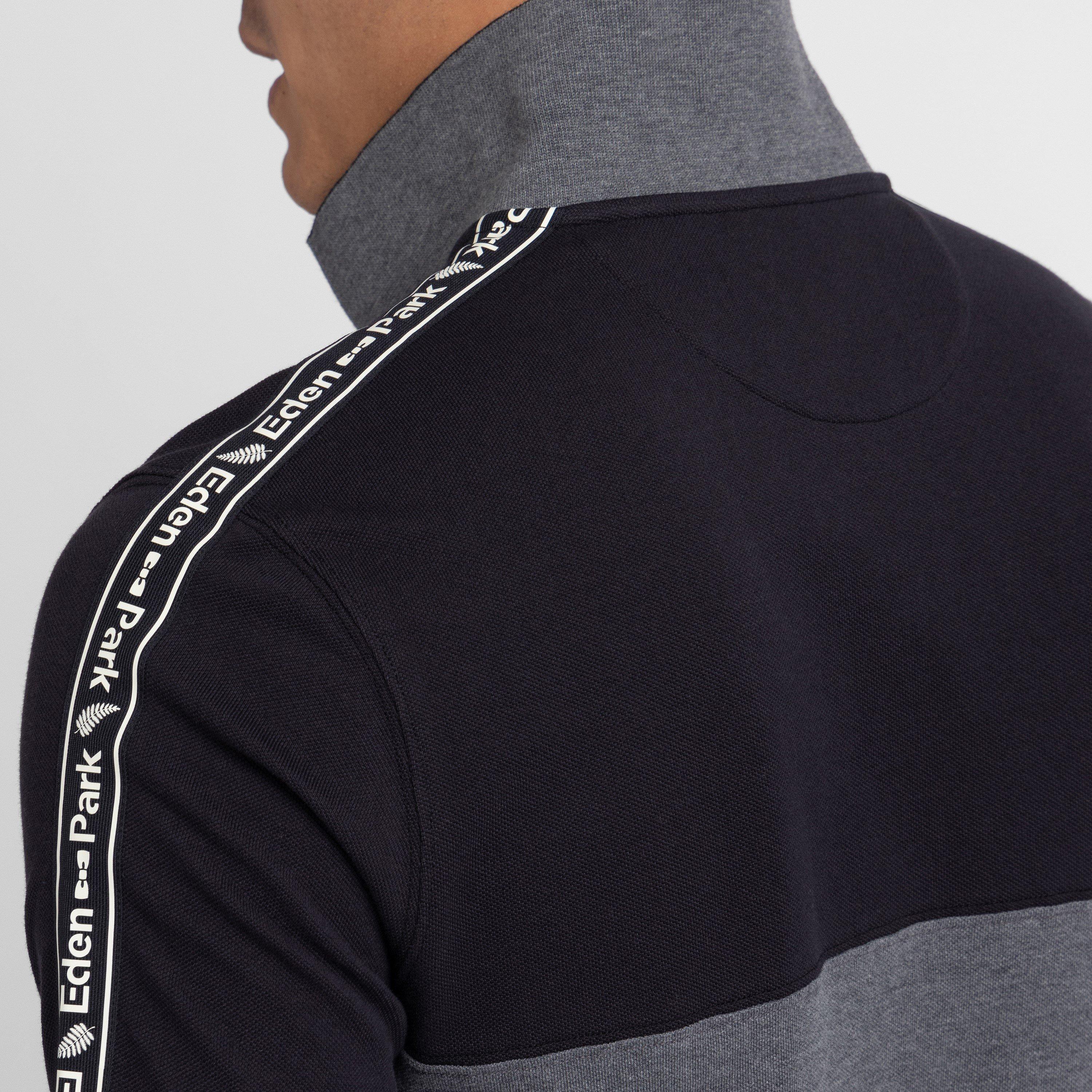 Grf - Eden Park - Dark grey long-sleeved  polo shirt - 4