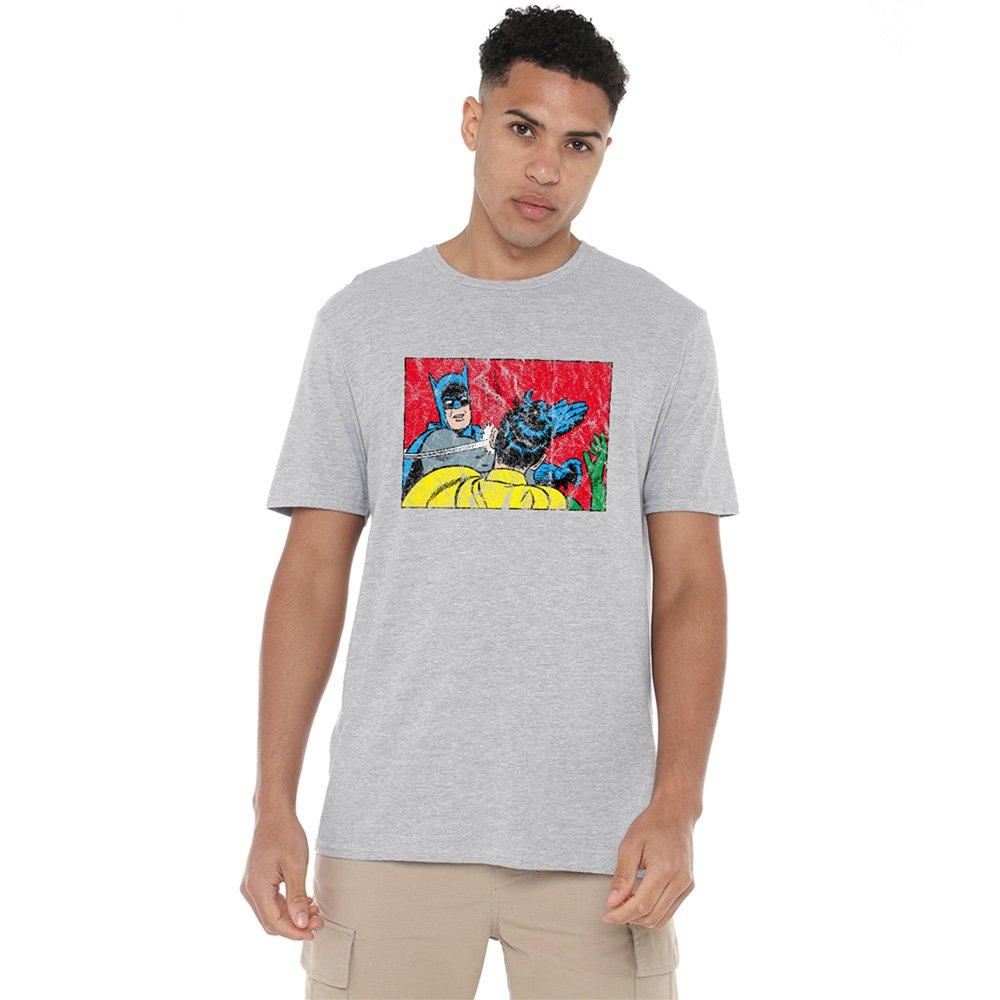 Grey - DC Comics - DC Comics Bat Slap Cotton Mens T-Shirt Grey - 1