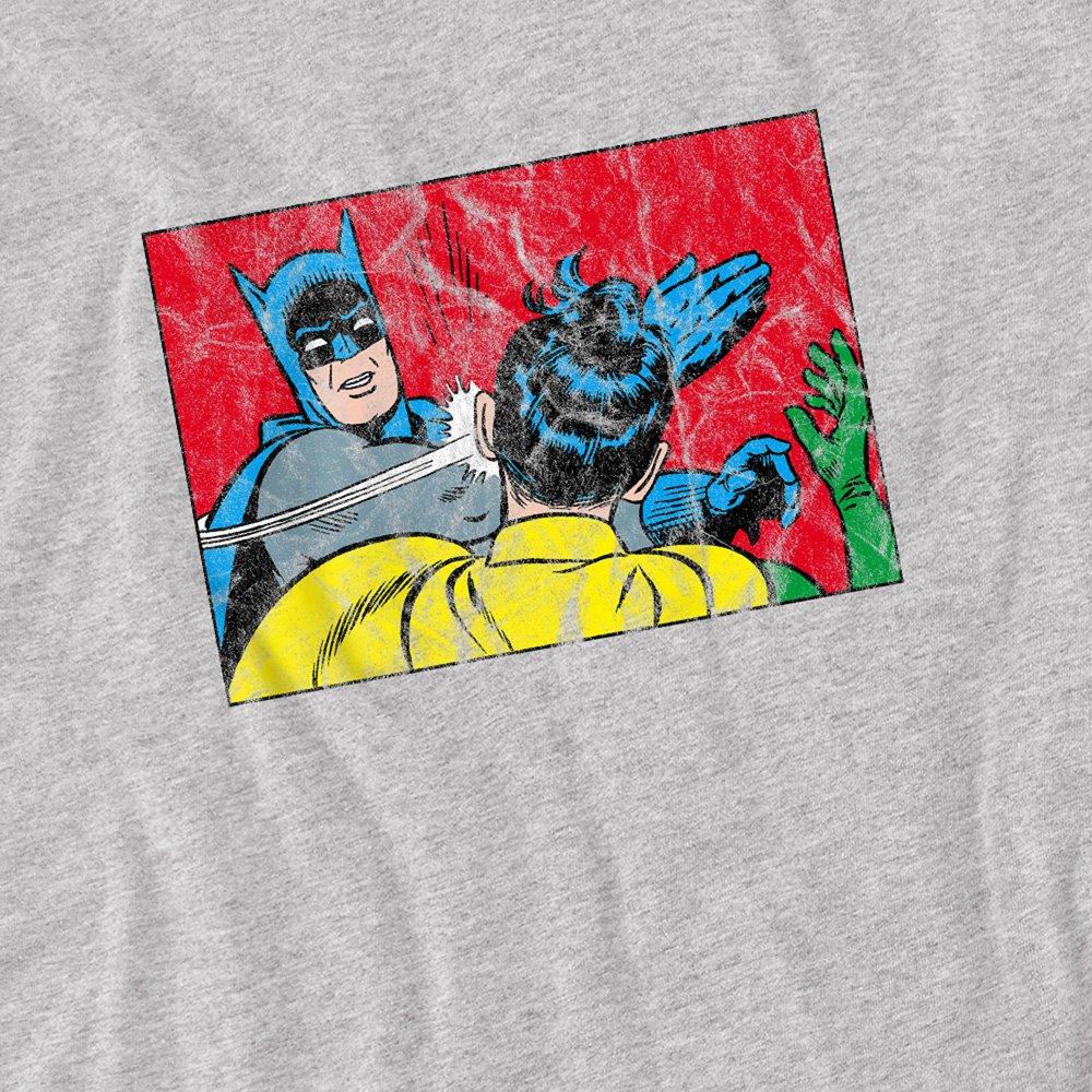 Grey - DC Comics - DC Comics Bat Slap Cotton Mens T-Shirt Grey - 2
