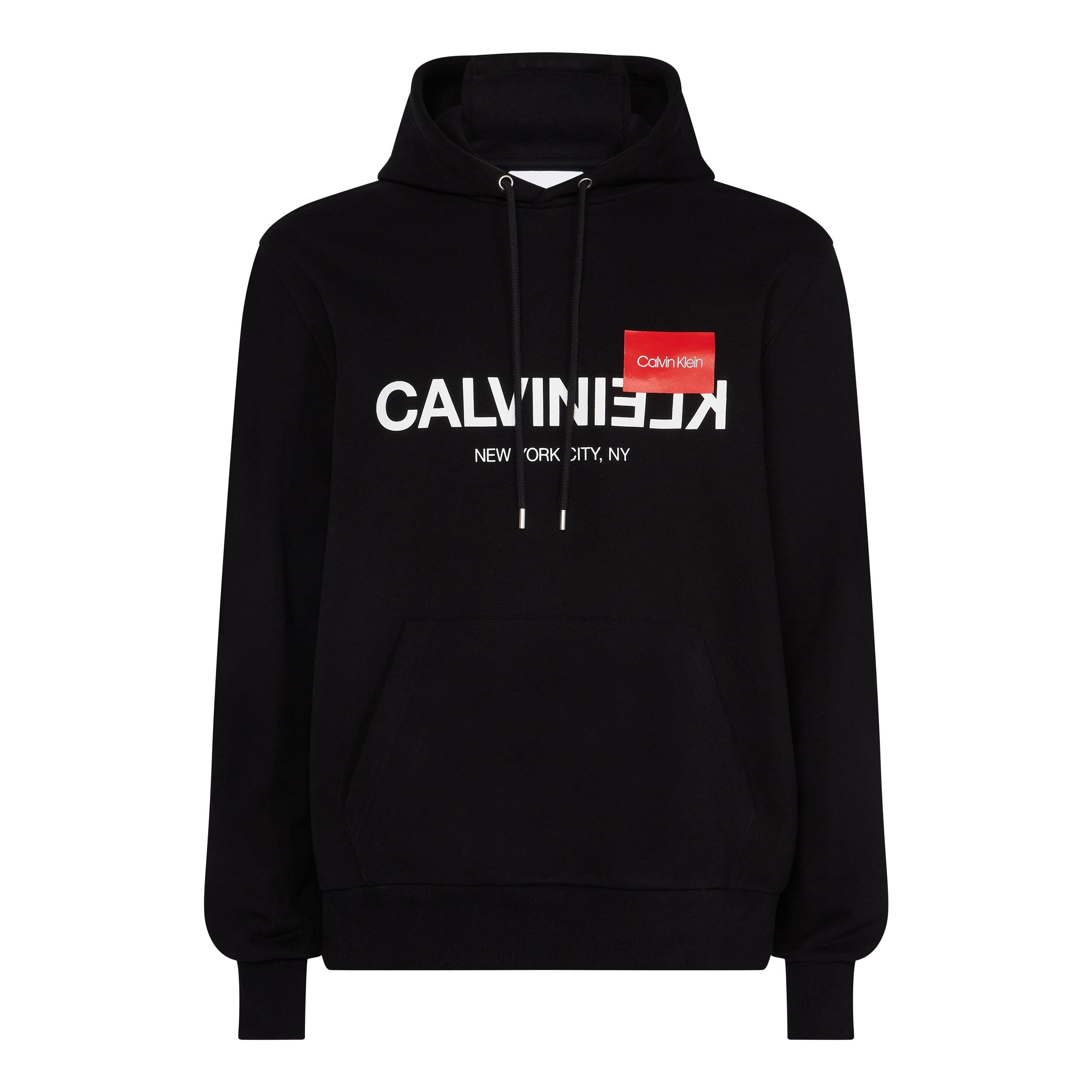 Calvin Black - Calvin Klein - Text Reverse Logo Hoodie - 1