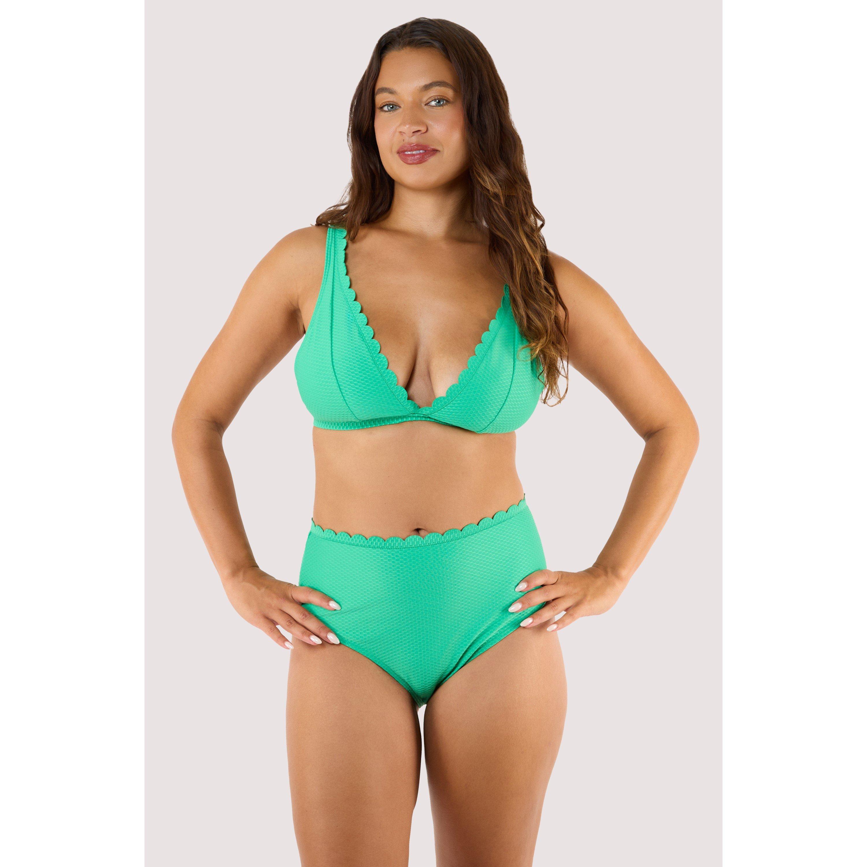 Jade Green - Peek and Beau - Jade Green Scallop High Waist Bikini Brief - 3