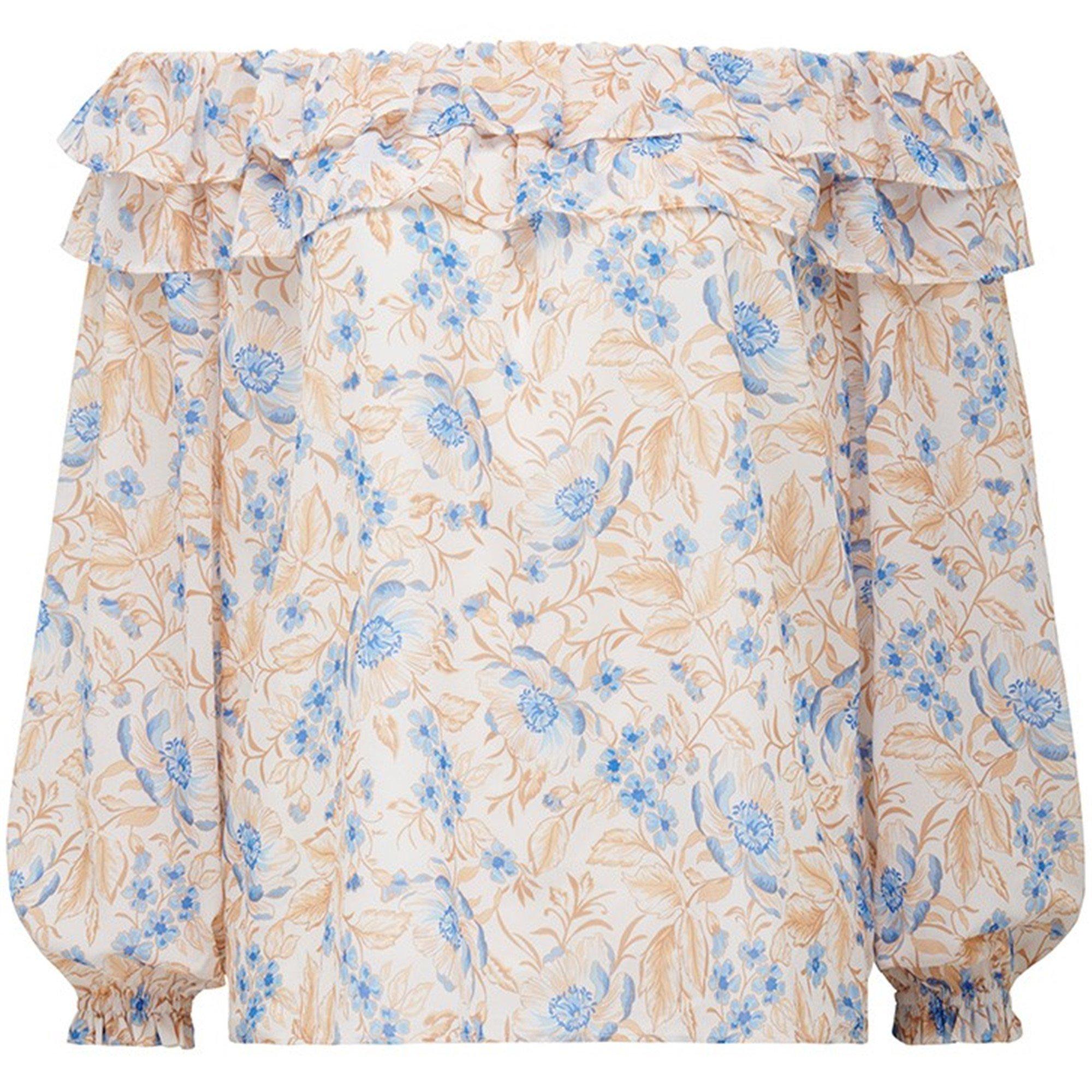 Blue Robina Flo - Forever New - Olivia Ruffle Bardot Top - 1
