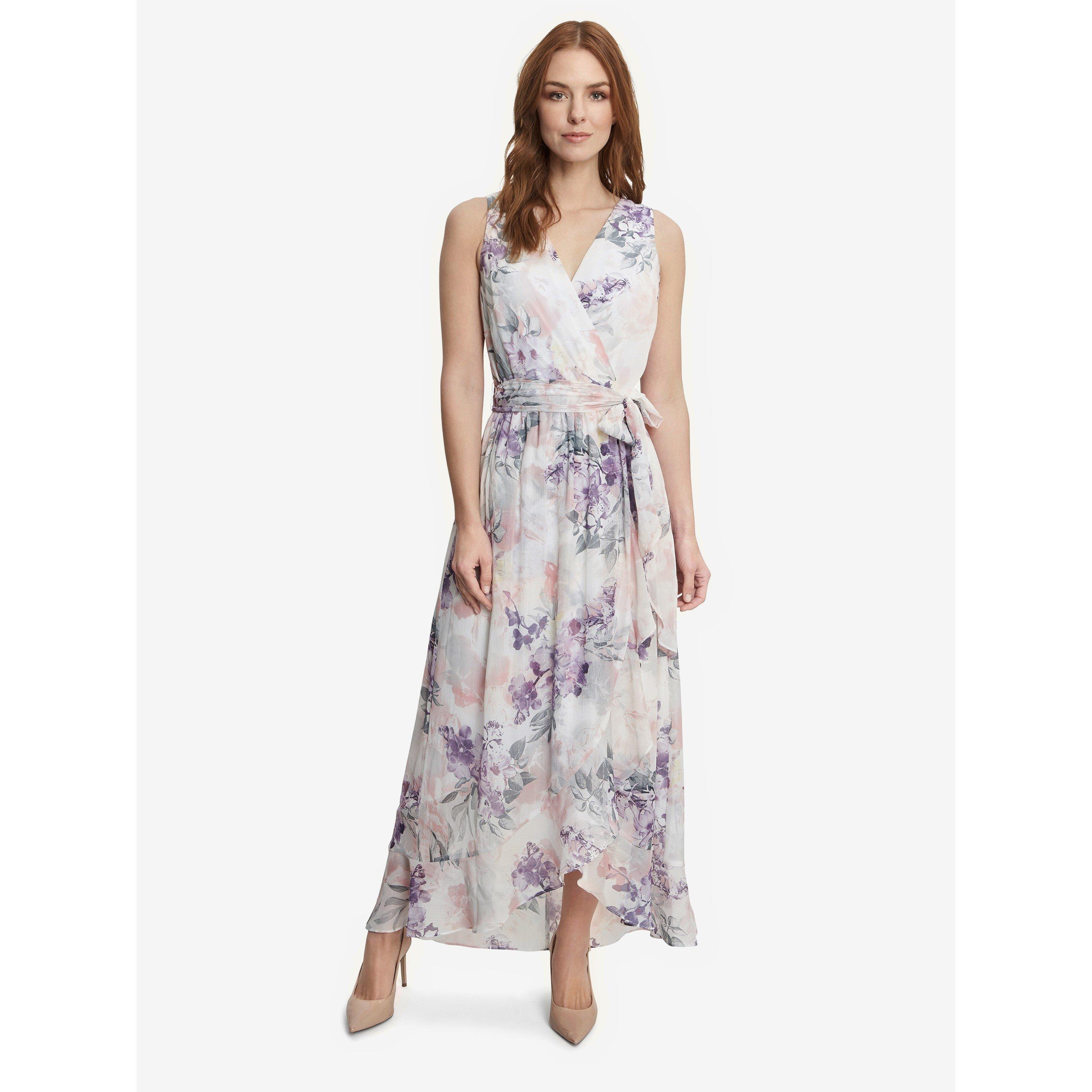 Multi - Gina Bacconi - Charly Long Printed Sleeveless Dress - 1