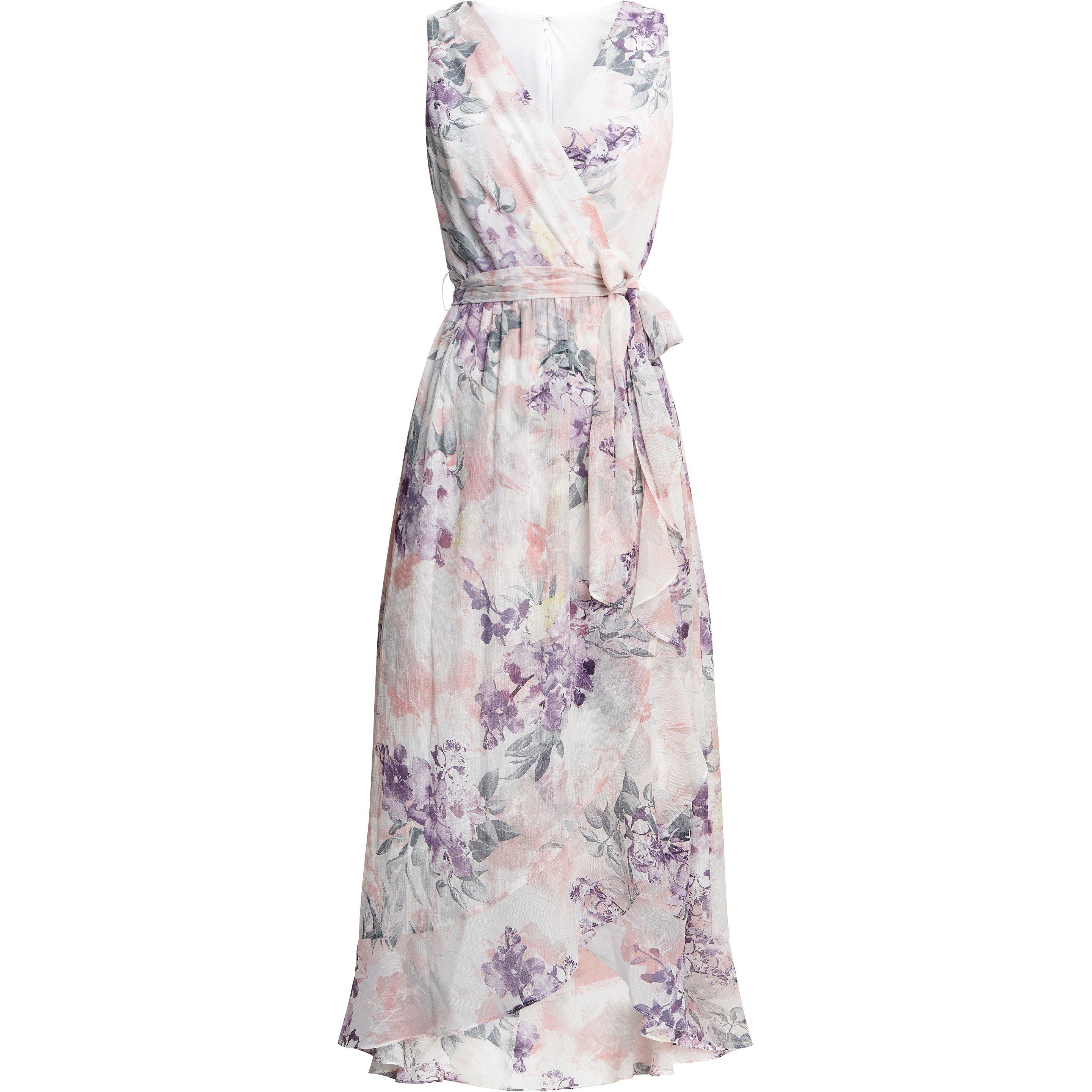 Multi - Gina Bacconi - Charly Long Printed Sleeveless Dress - 4