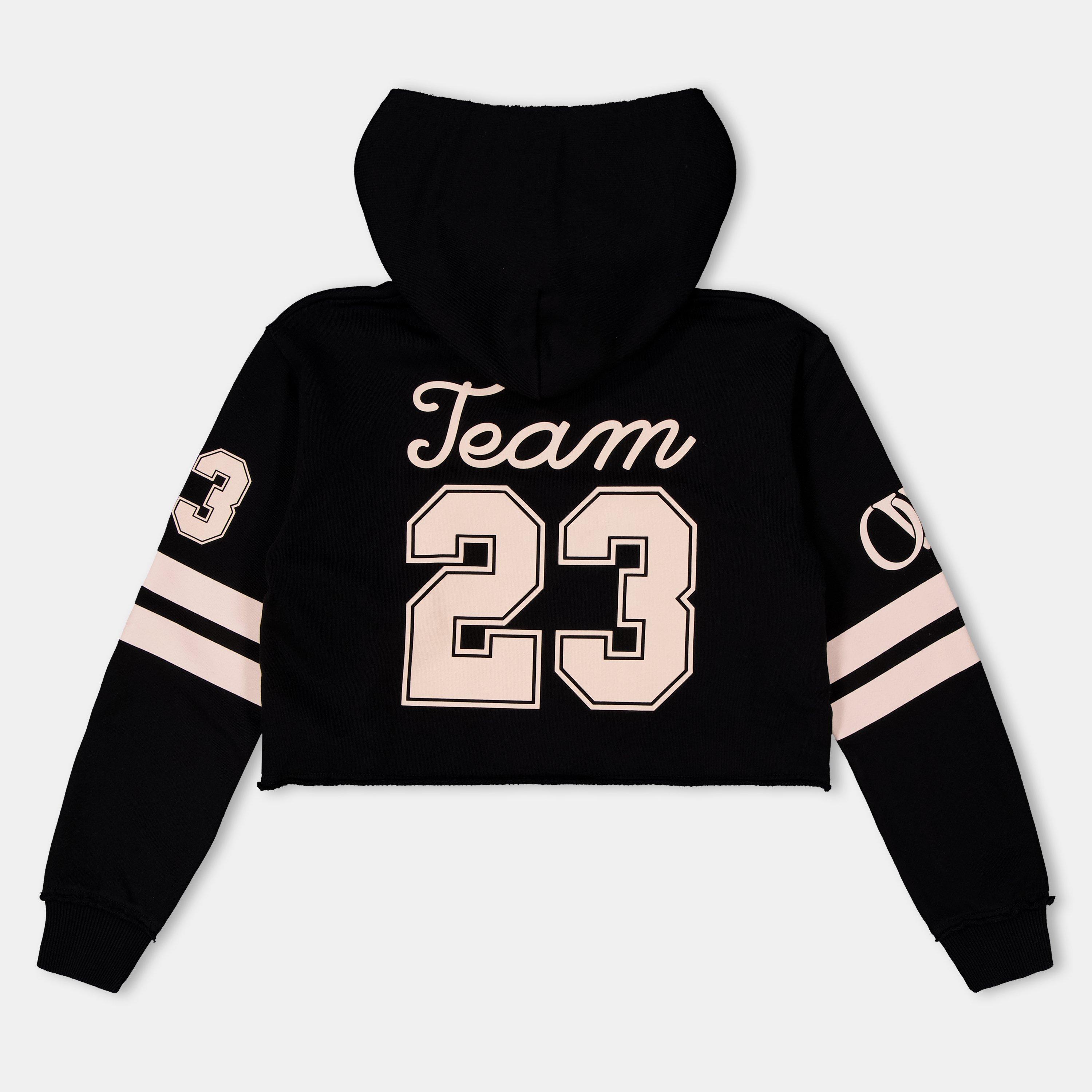 Black/Pink - Off White - Kids Cropped Hoodie - 2
