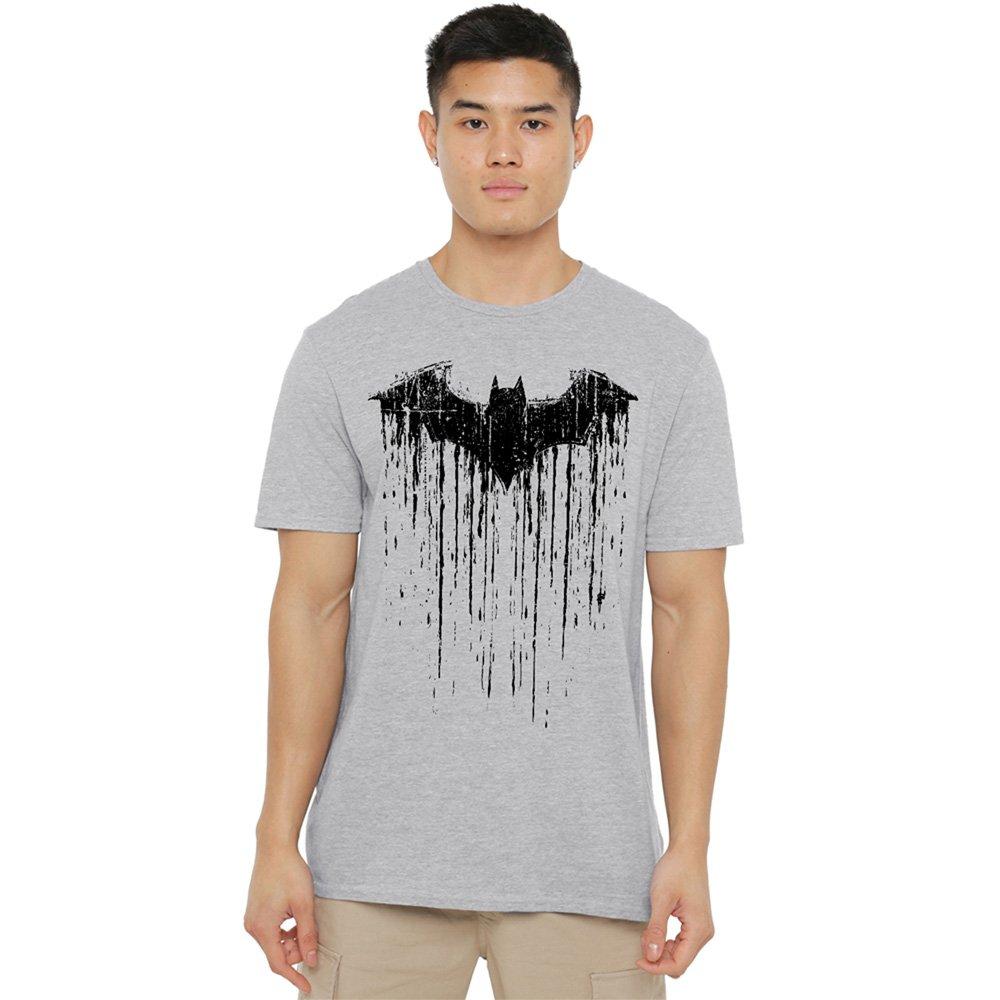 Grey - DC Comics - Batman Paint Cotton T-Shirt - 1