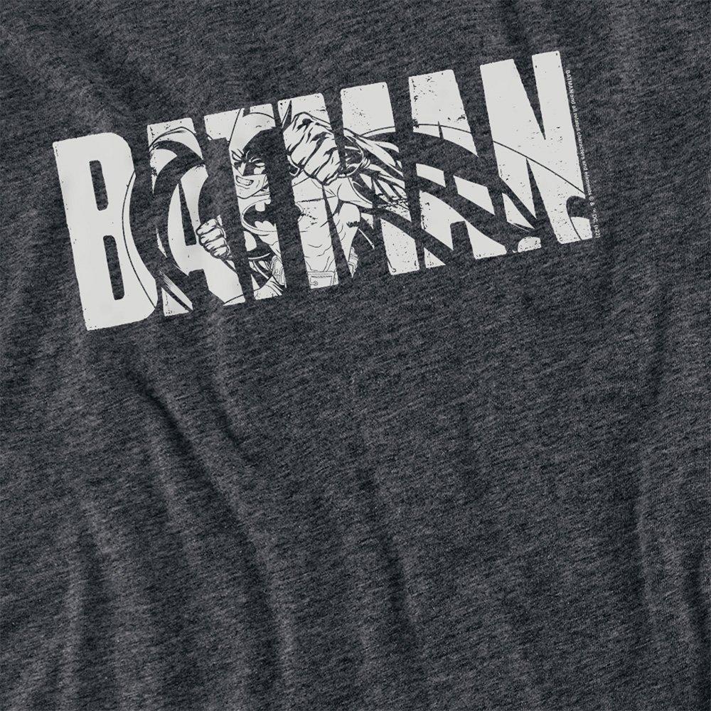Dark Grey - Batman - Batman Text Mens T-Shirt Dark Grey - 2