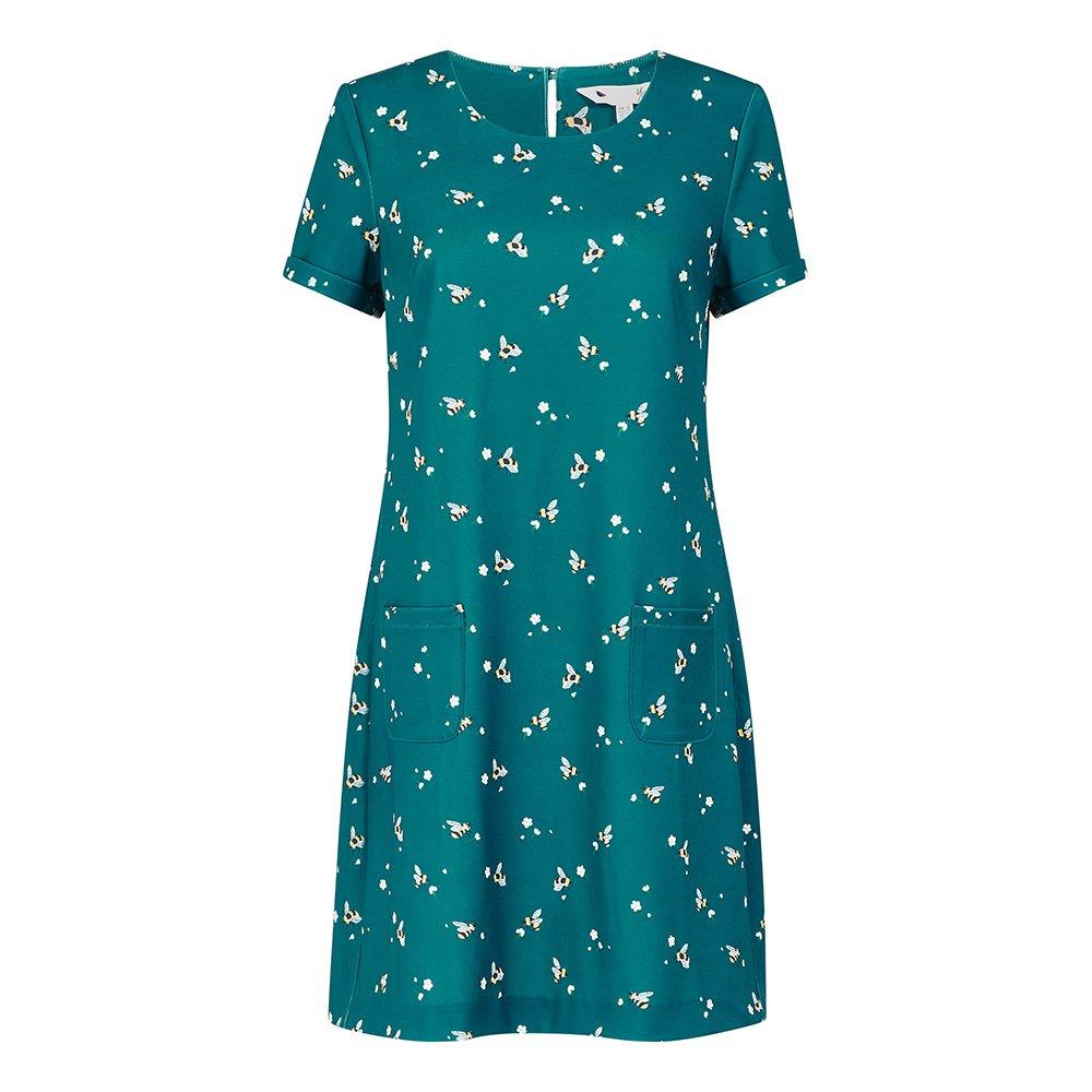 Green - Yumi - Green Plus Size Bee Daisy Tunic Dress - 4