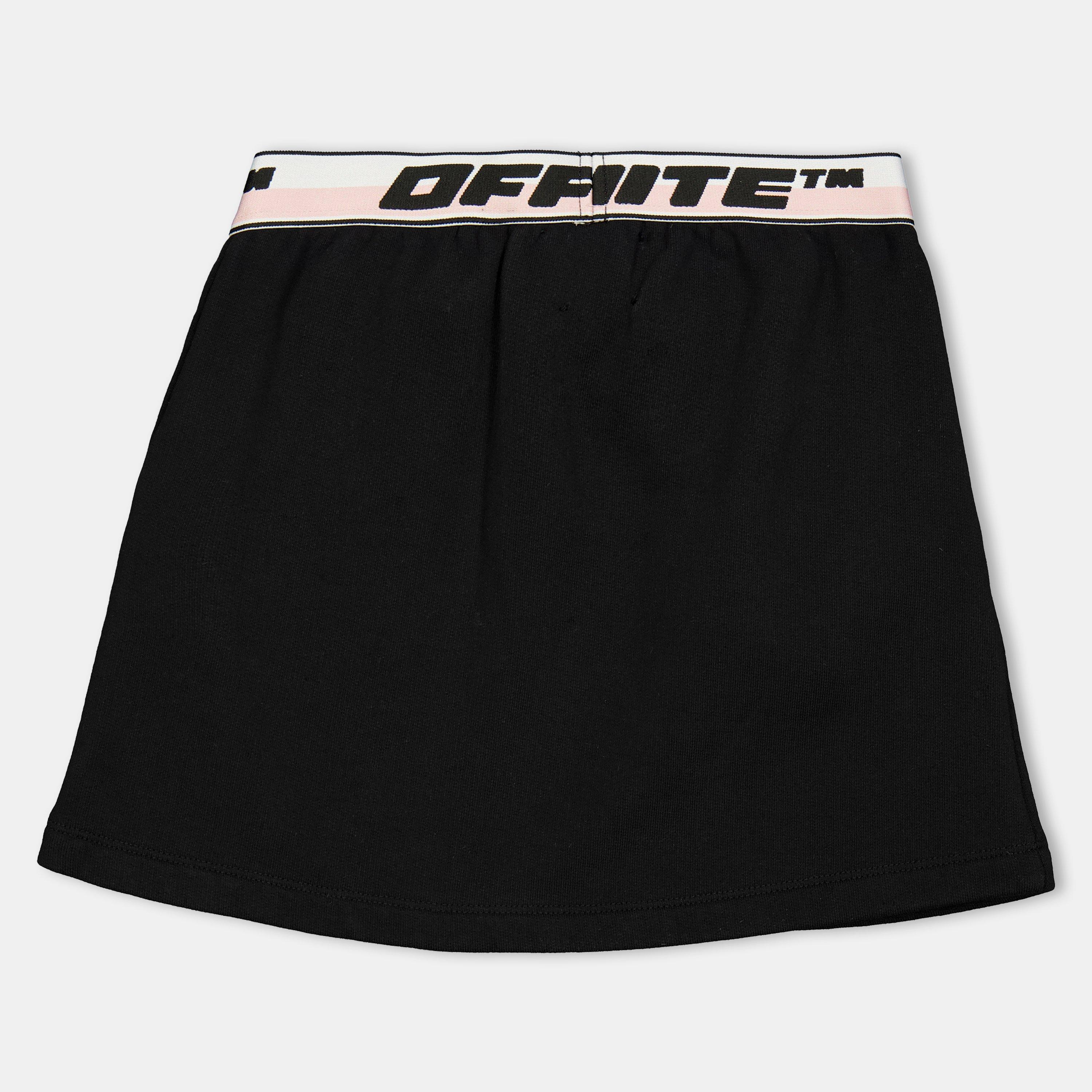 Black - Off White - Kids Mini Skirt - 2