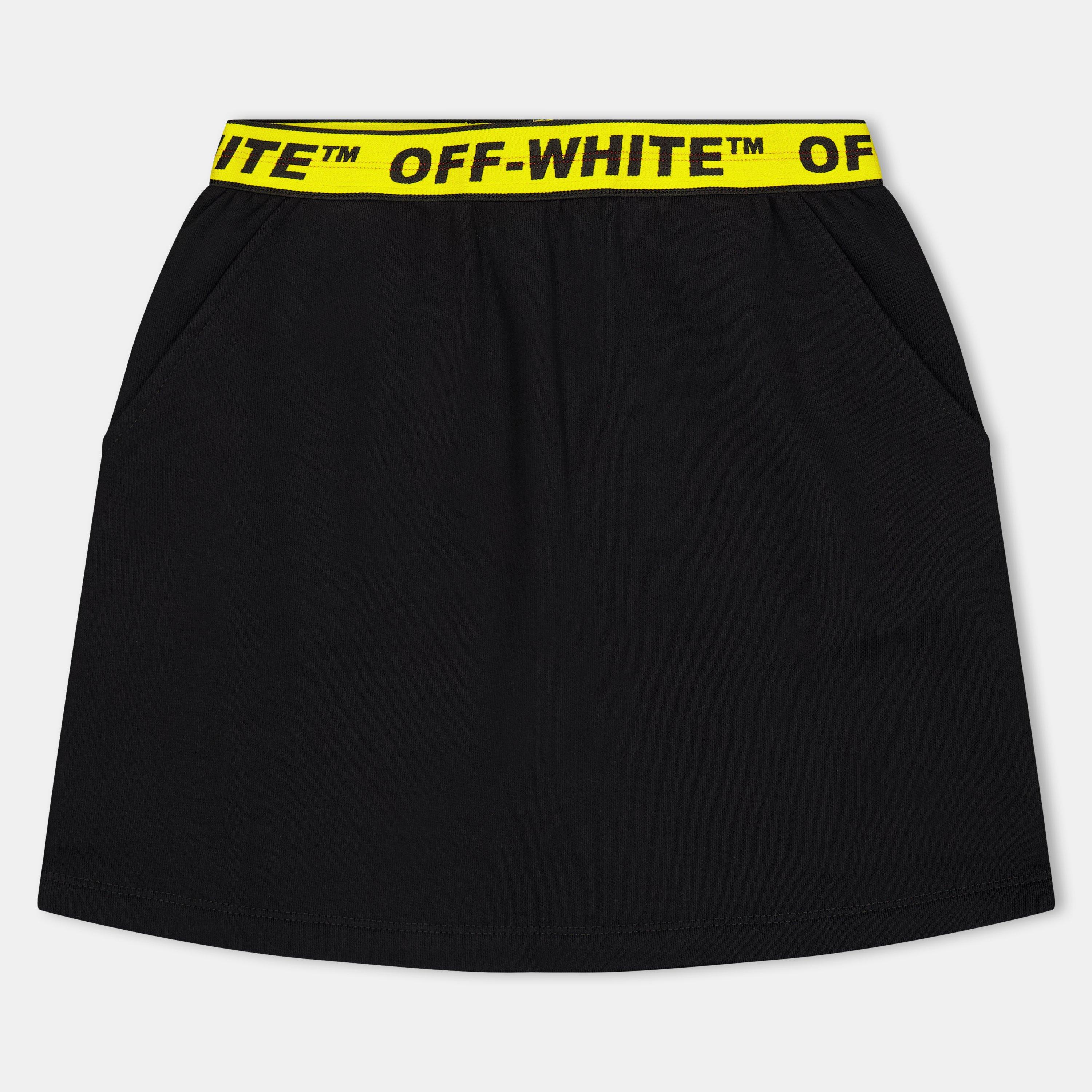 Black - Off White - Kids Mini Skirt - 2