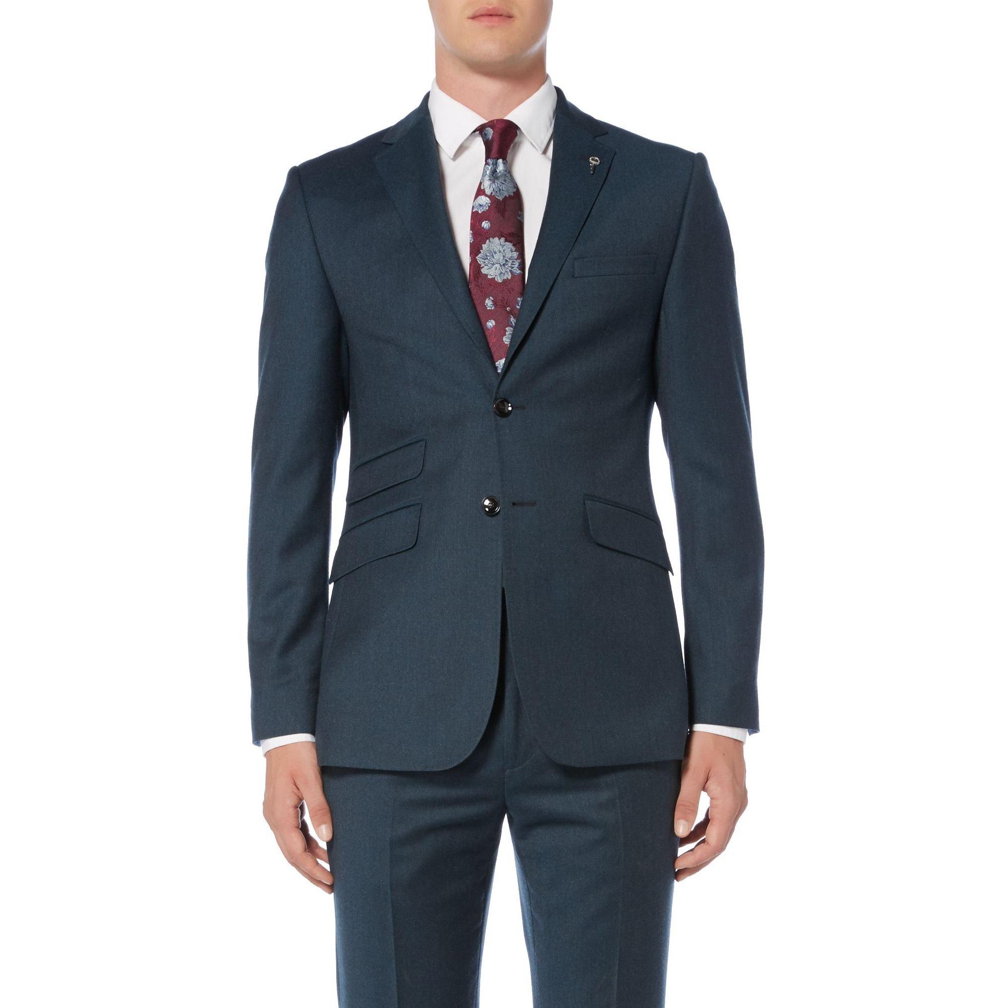 Verde acqua - Ted Baker - Beriman Flannel Suit Jacket - 2