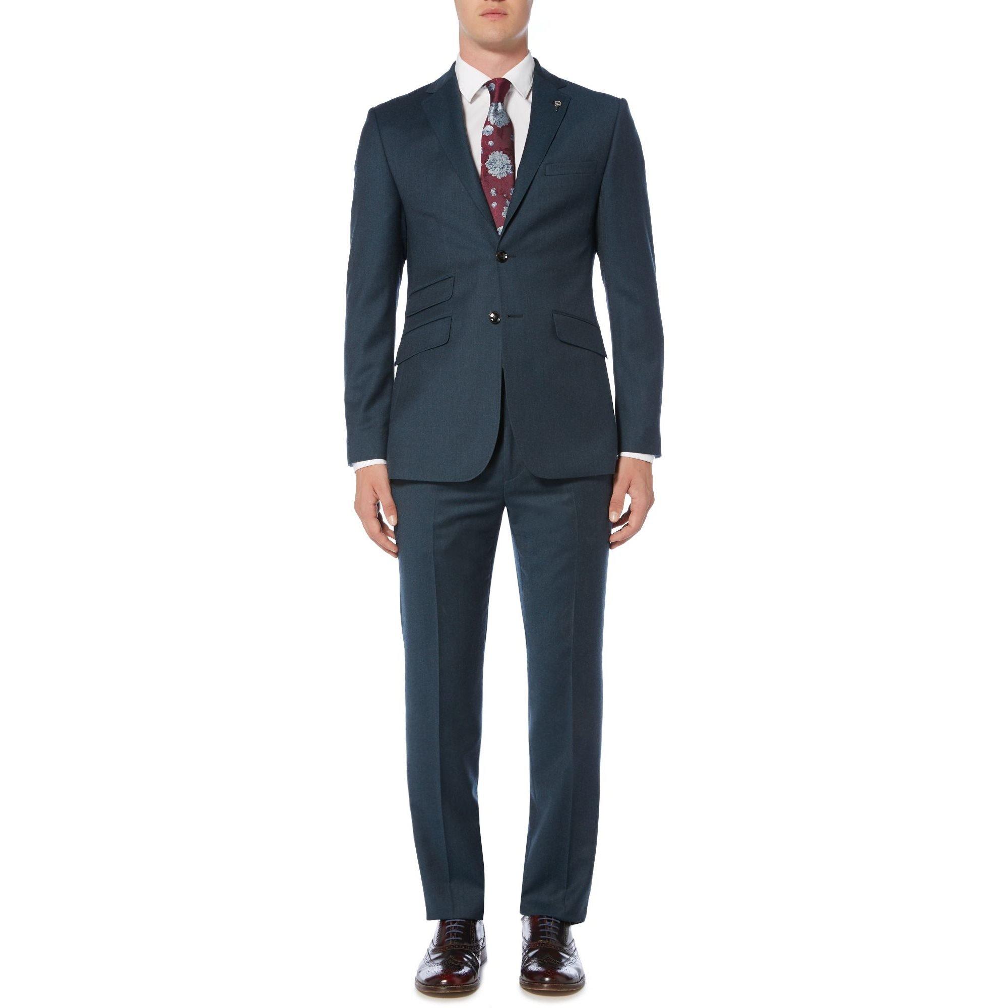 Verde acqua - Ted Baker - Beriman Flannel Suit Jacket - 5
