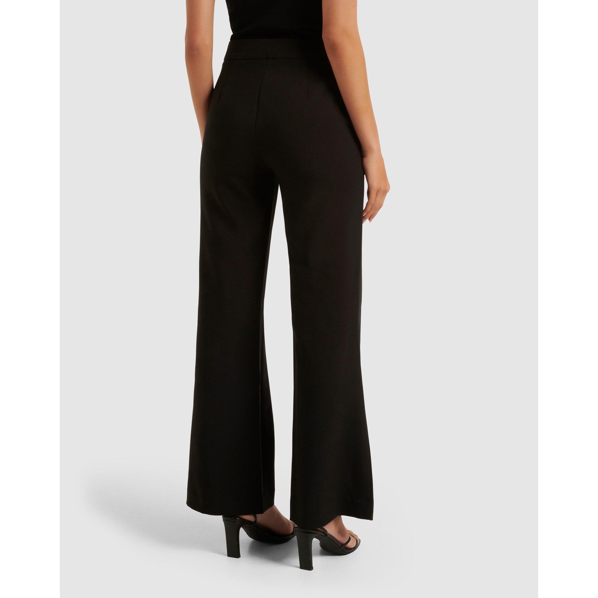 Black - Forever New - Megan Button Wide Leg Pant - 5