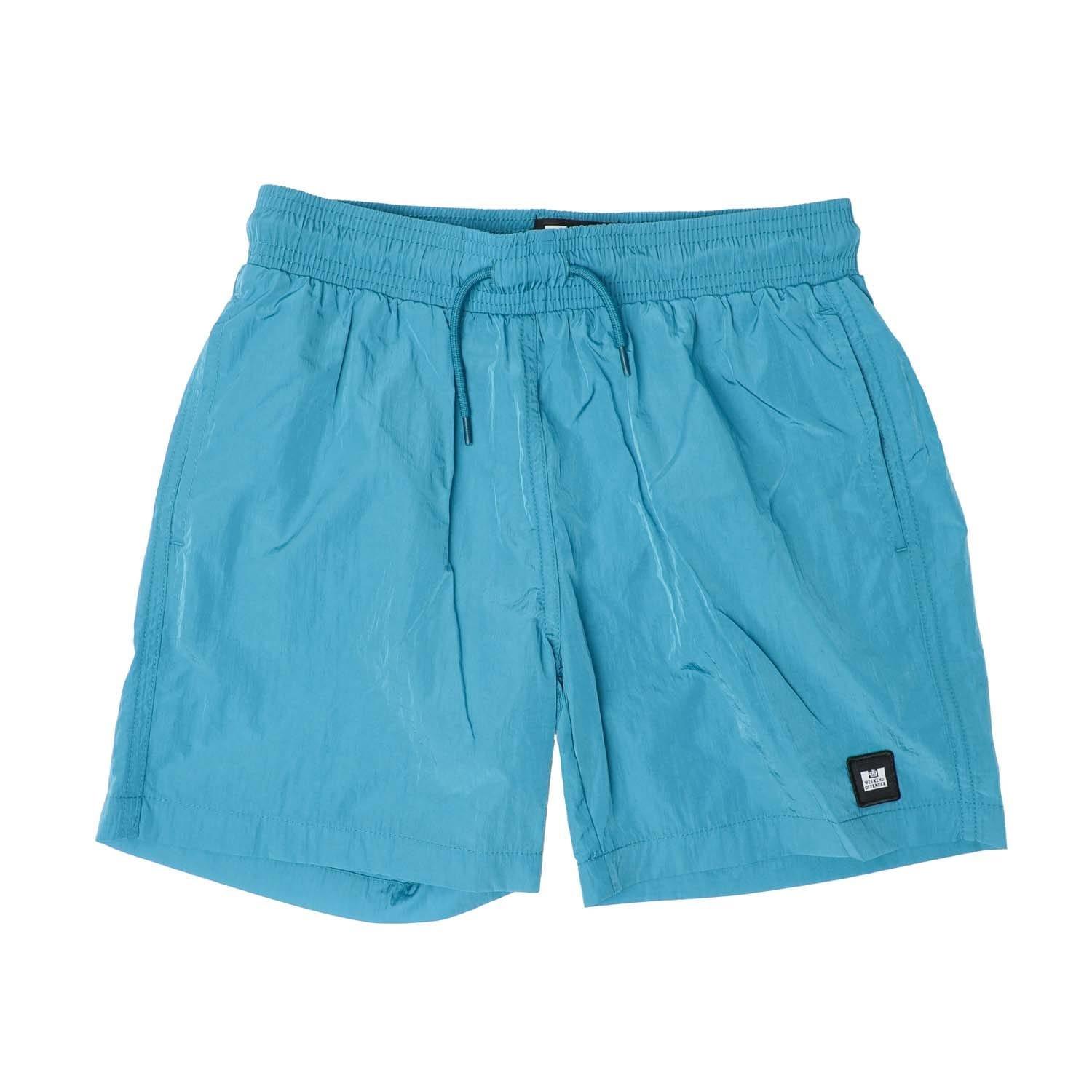 Blue - Weekend Offender - Badge Swim Shorts - 1