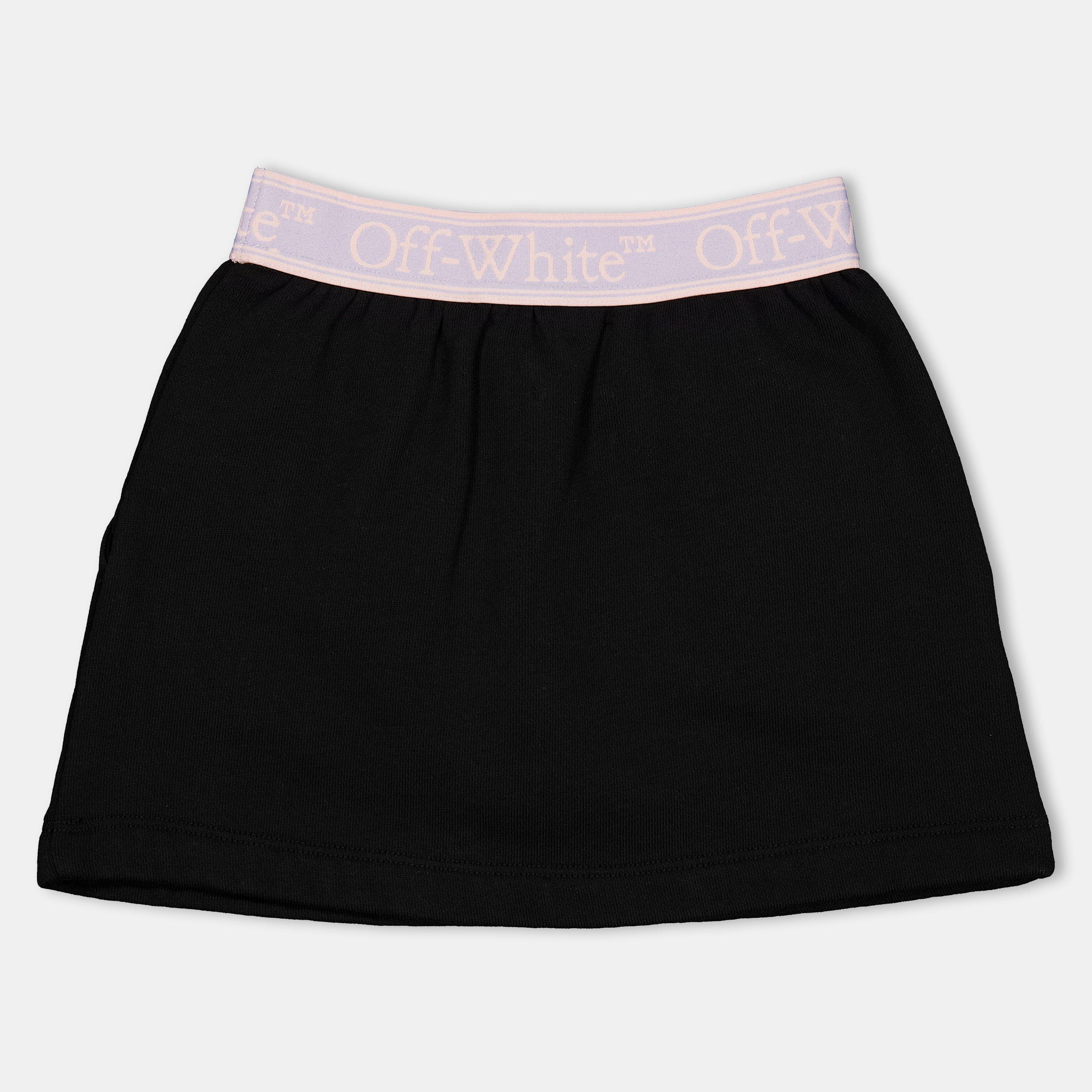 Black/Lilac - Off White - Kids Mini Skirt - 2