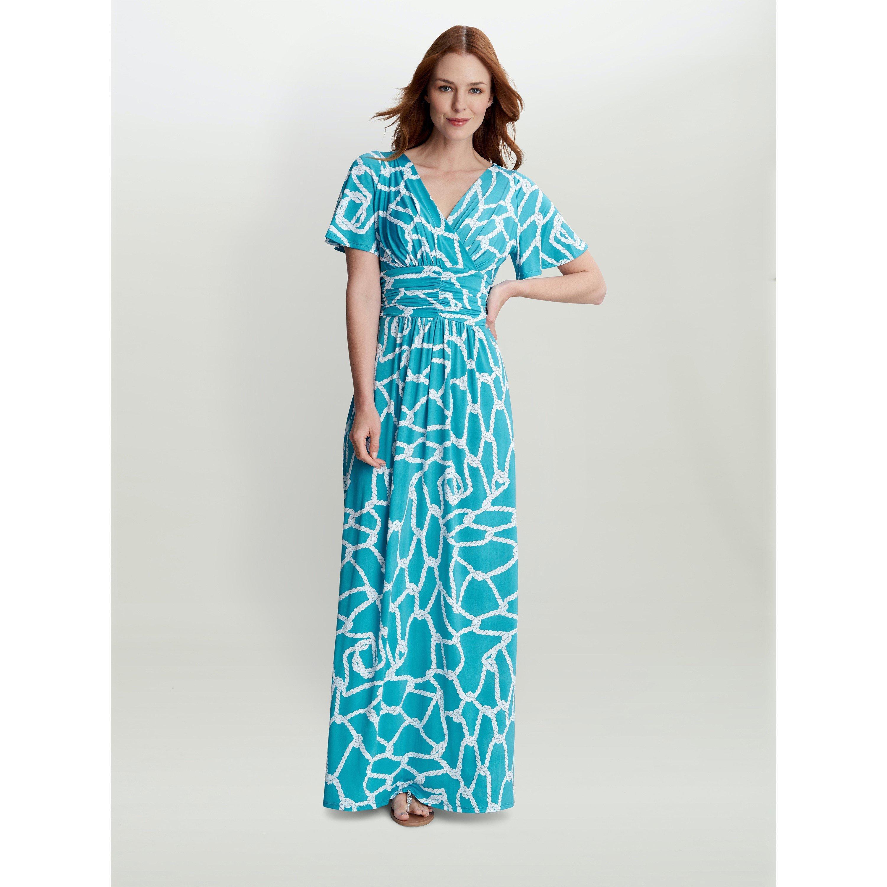 Turquoise - Gina Bacconi - MAYLIN JERSEY MAXI DRESS - 3
