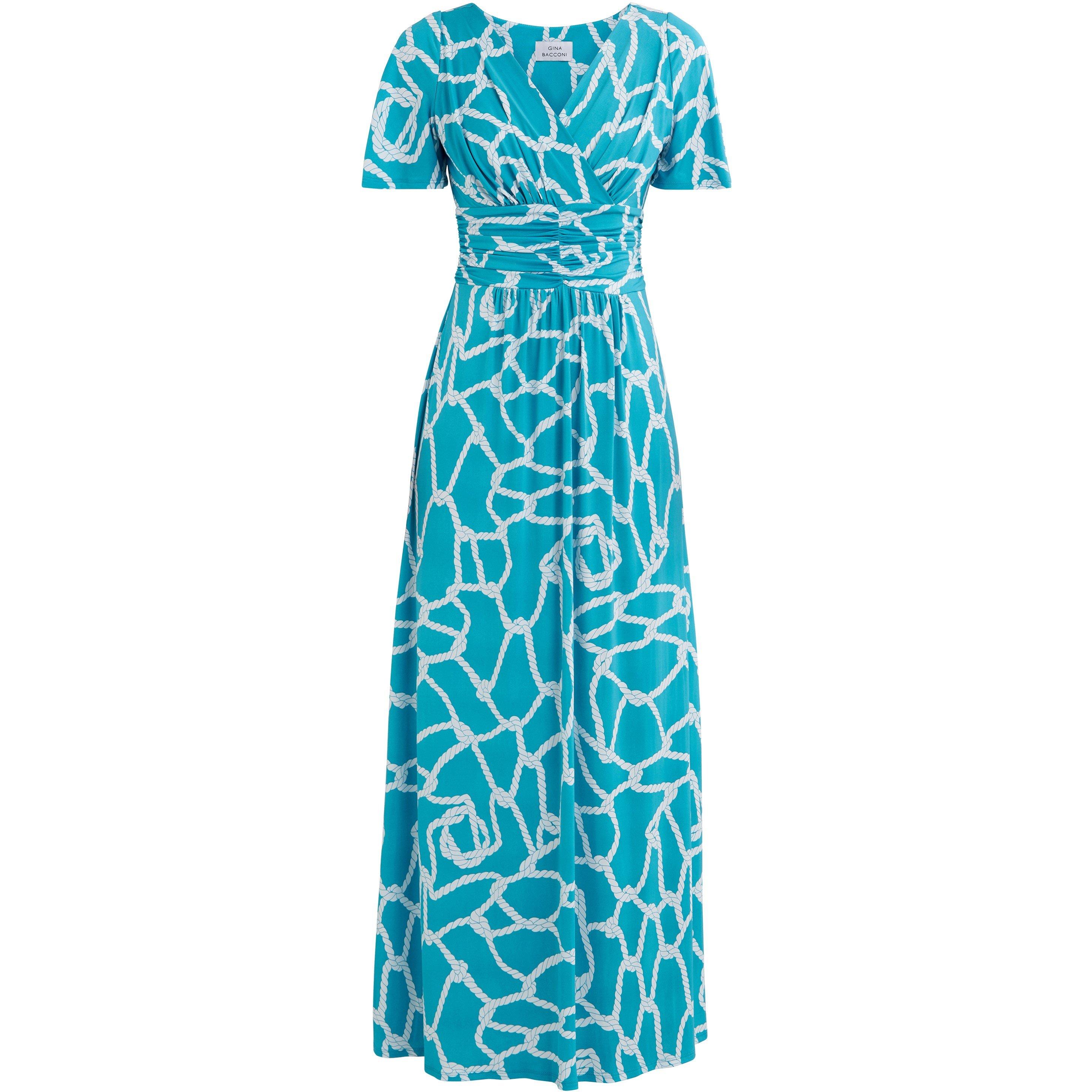 Turquoise - Gina Bacconi - MAYLIN JERSEY MAXI DRESS - 4