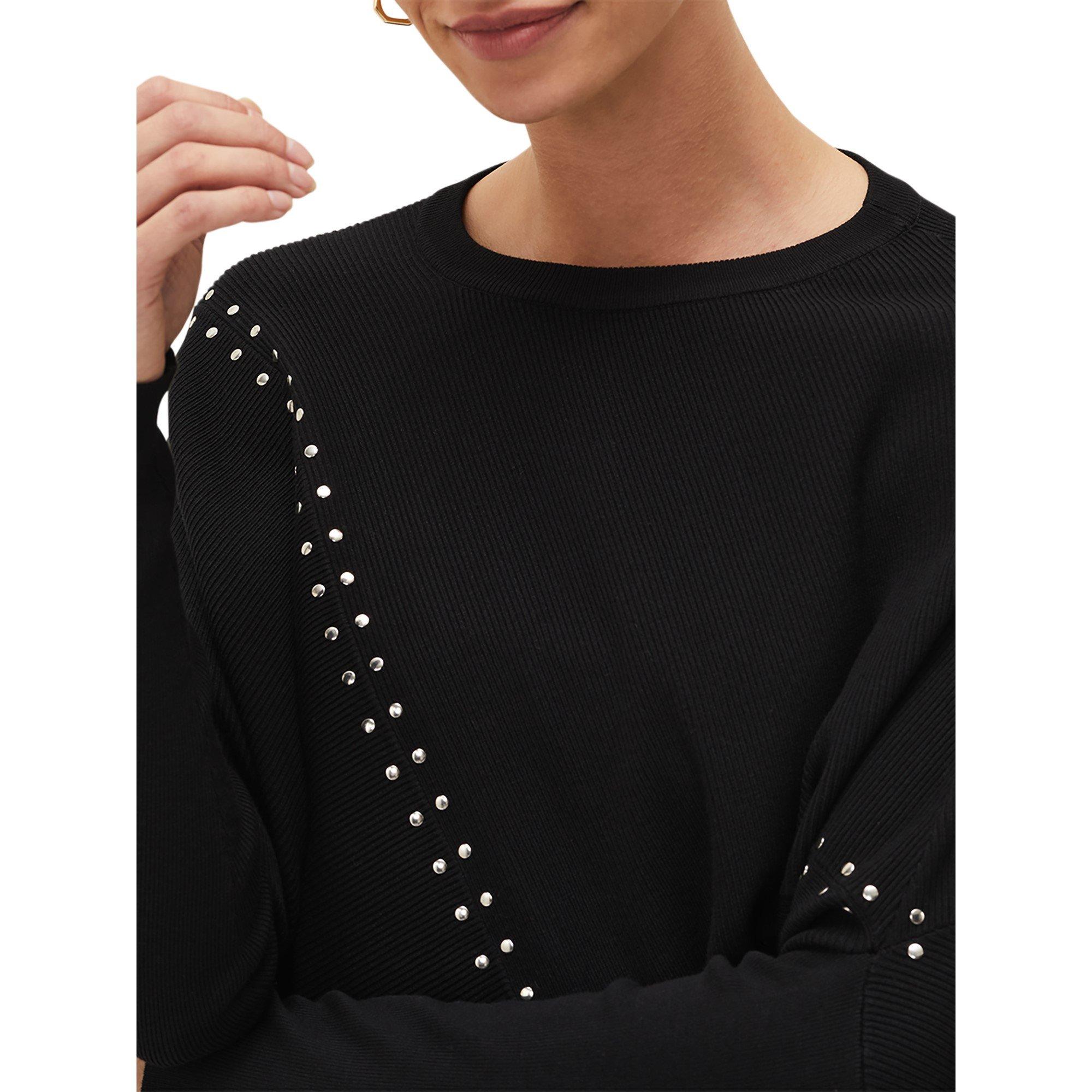 Black - Phase Eight - Susanne Studded Seam Knit Dress - 5