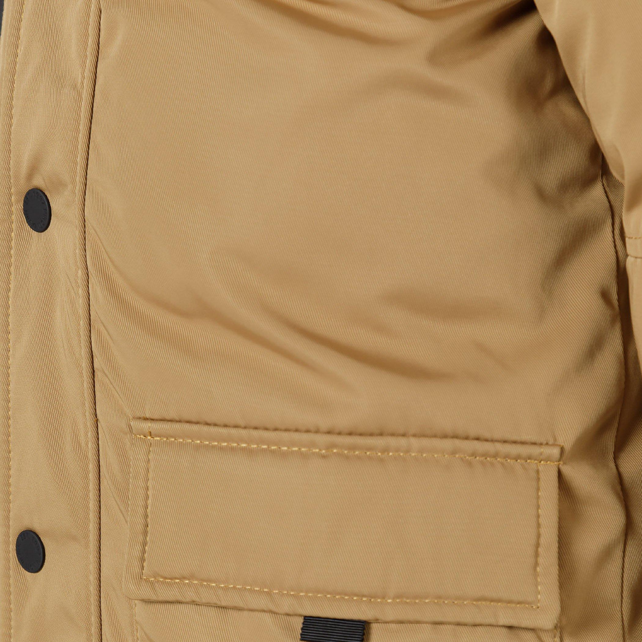 Kamel - Minoti - Boys long parka with fur hood and chest pocket beige - 5