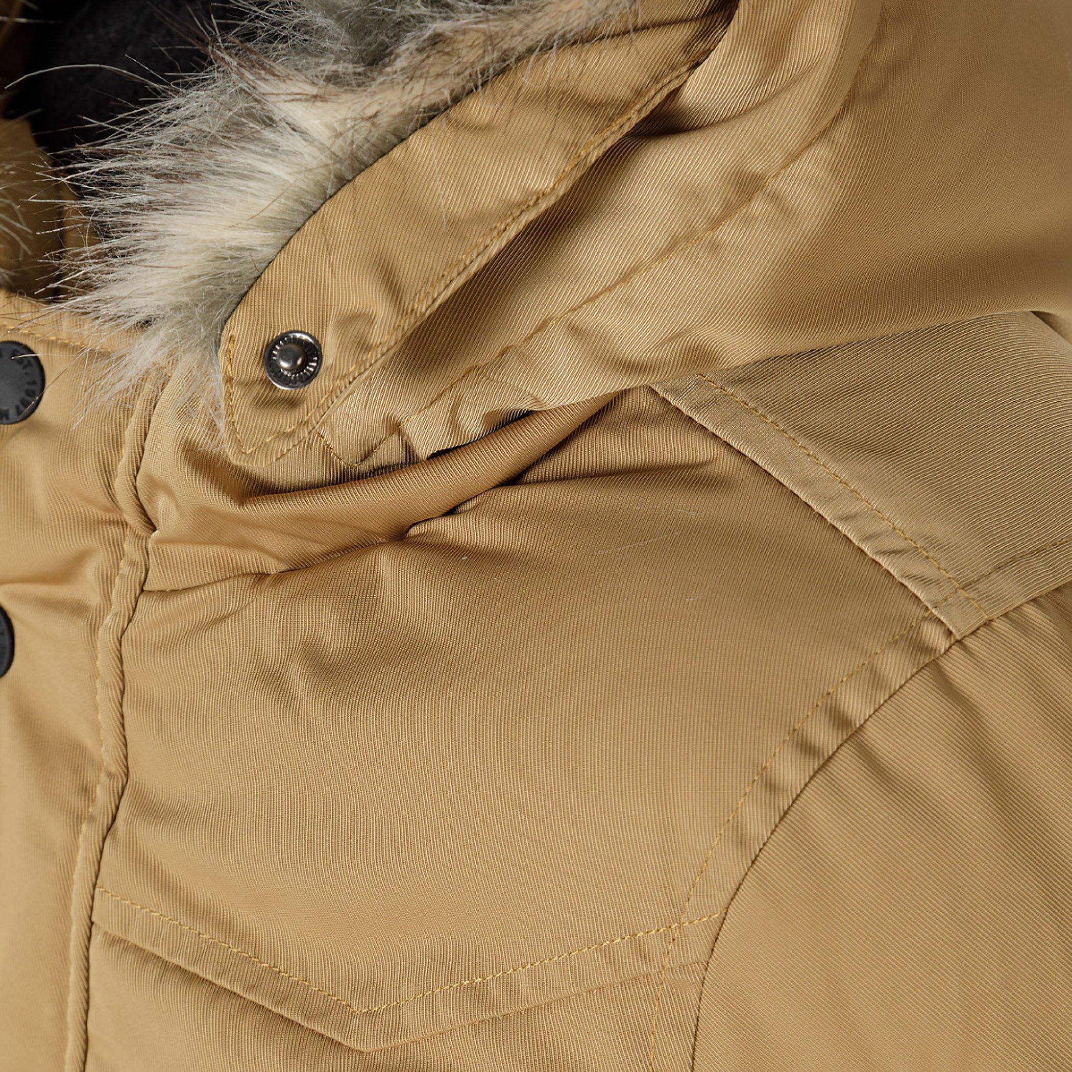 Kamel - Minoti - Boys long parka with fur hood and chest pocket beige - 6