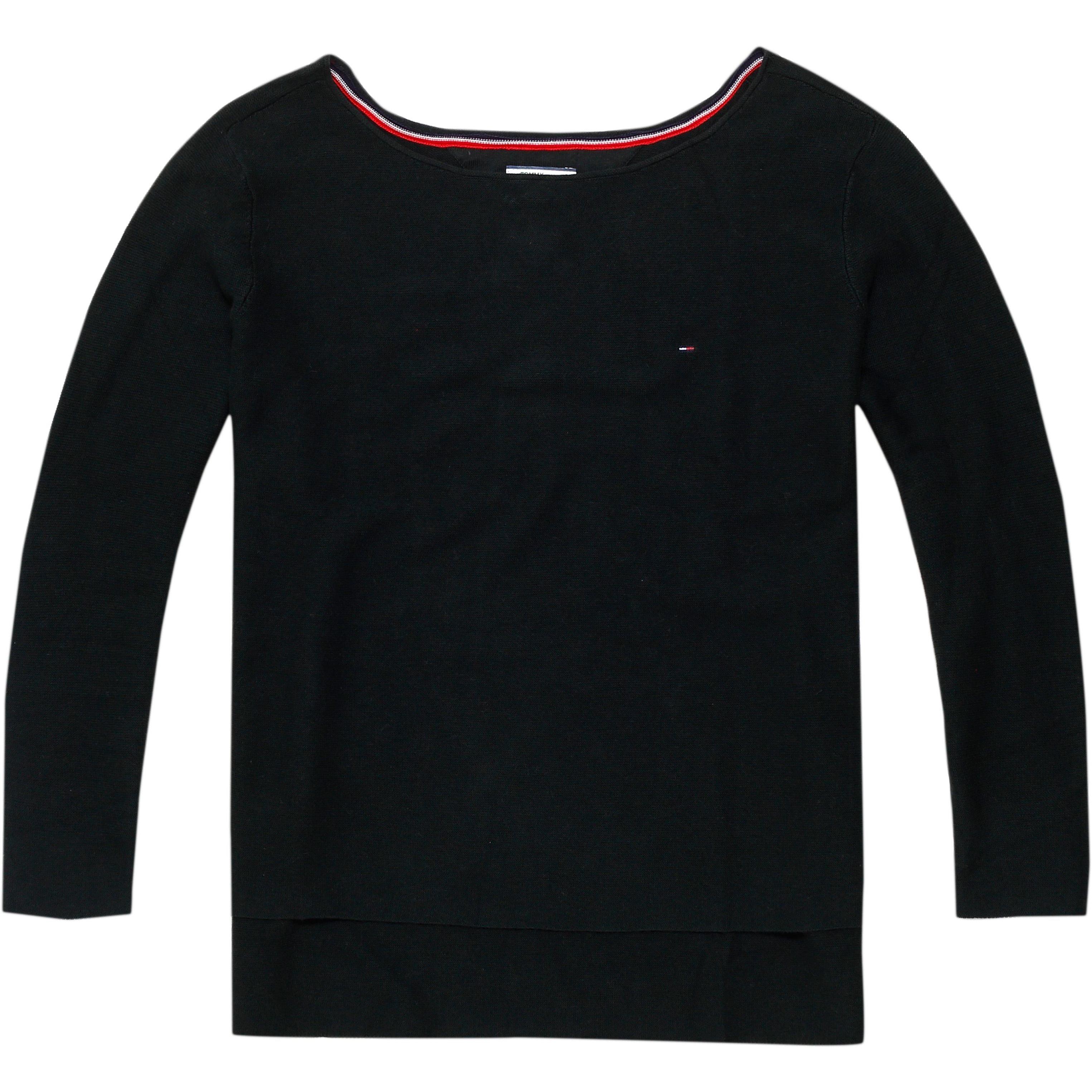 Grøn - Tommy Jeans - Basic Drop Back Sweater - 1