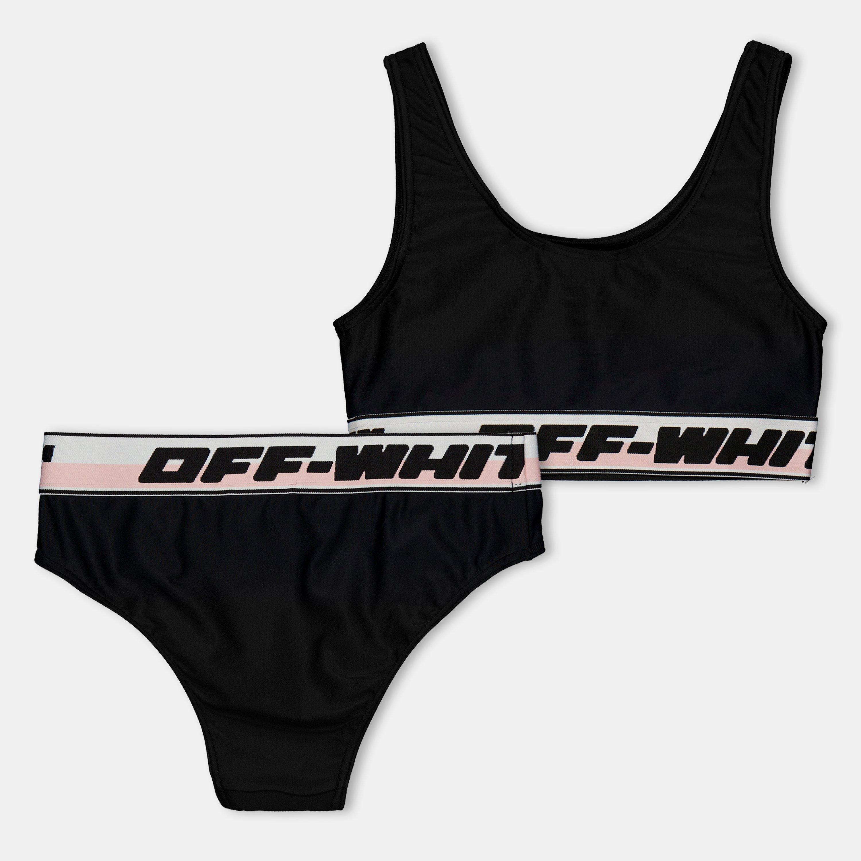Black - Off White - Kids Bikini Set - 2