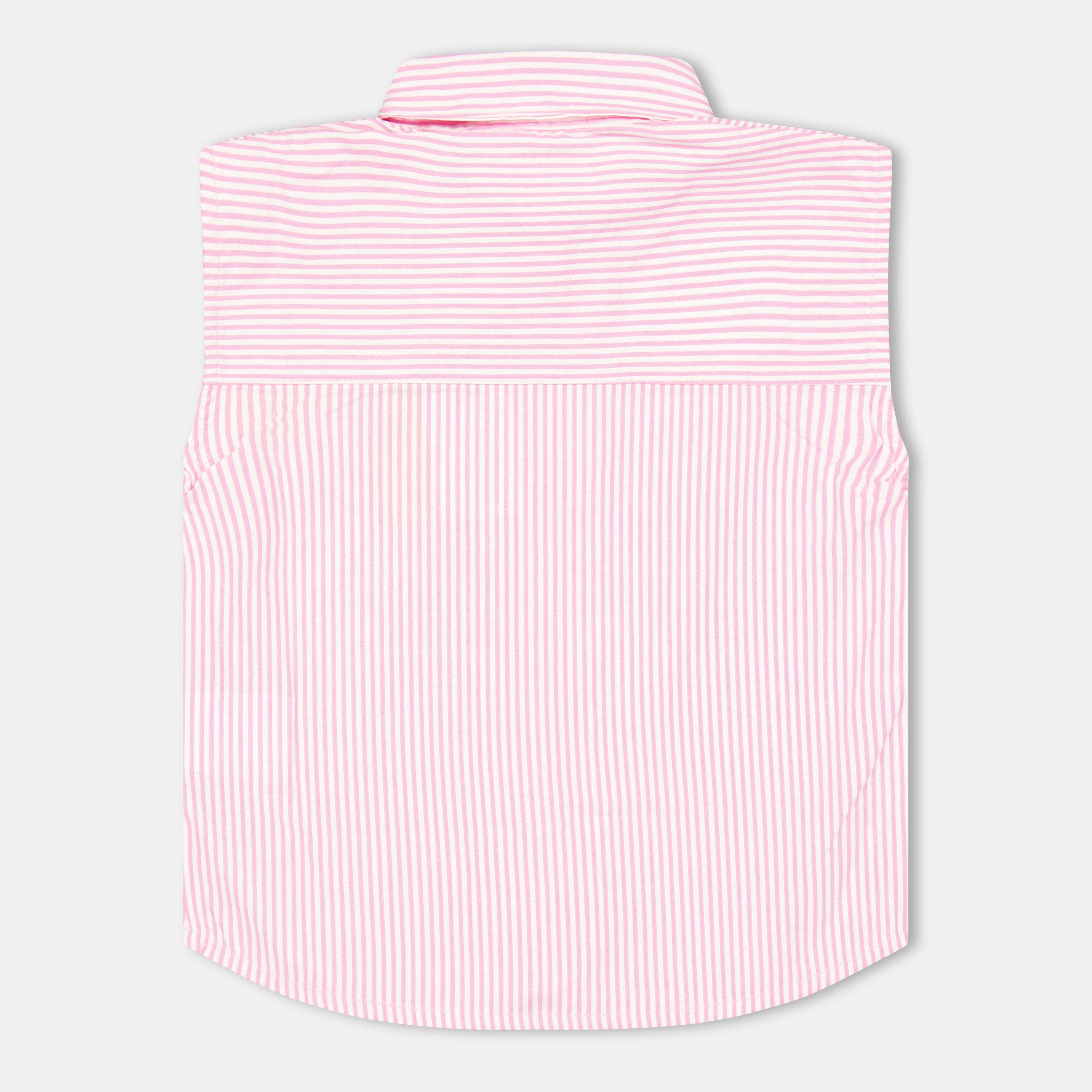 Pink - Off White - Kids Long-Sleeve Dress Shirt - 2