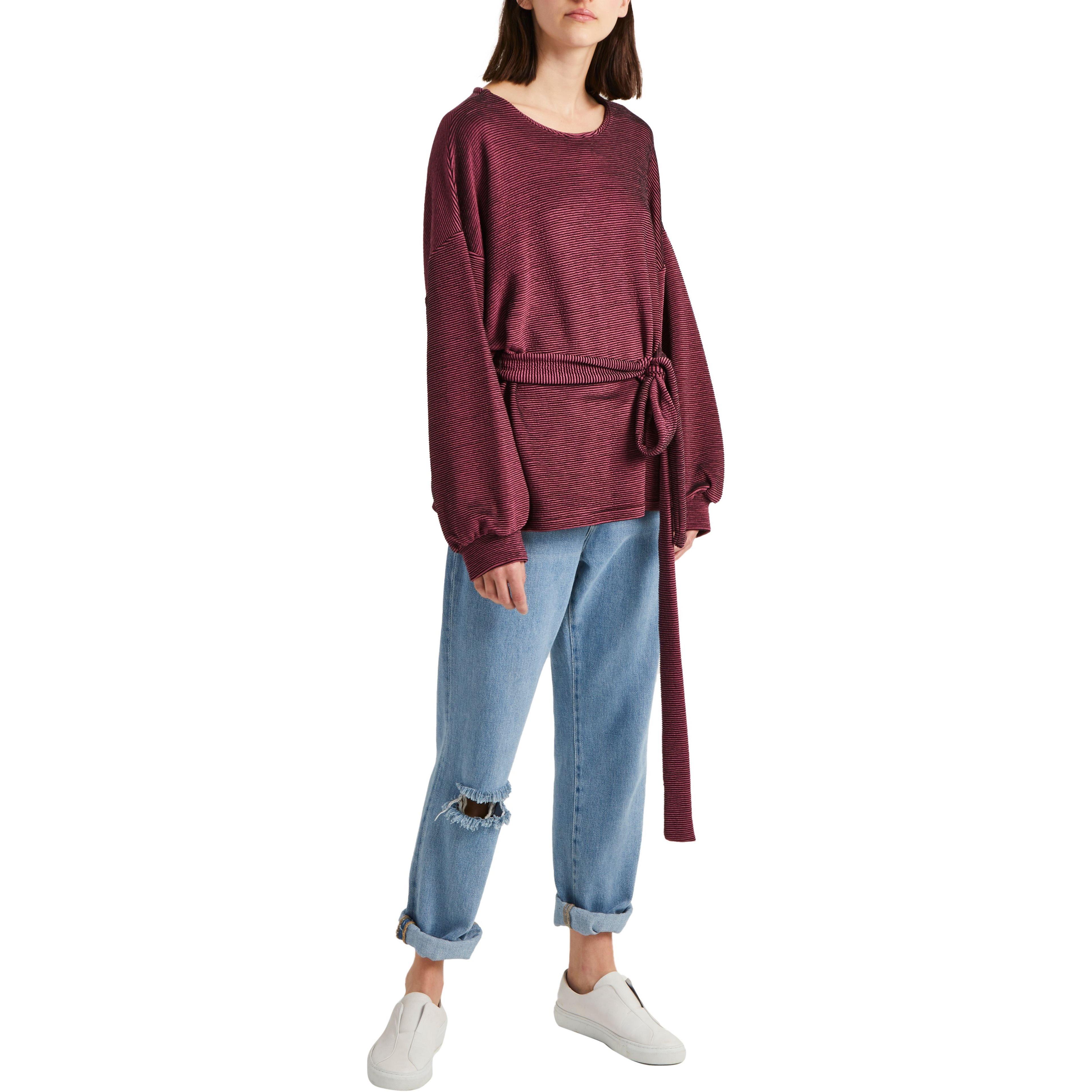 Rosa - French Connection - Freya Texture Jersey Tie Waist Top - 2
