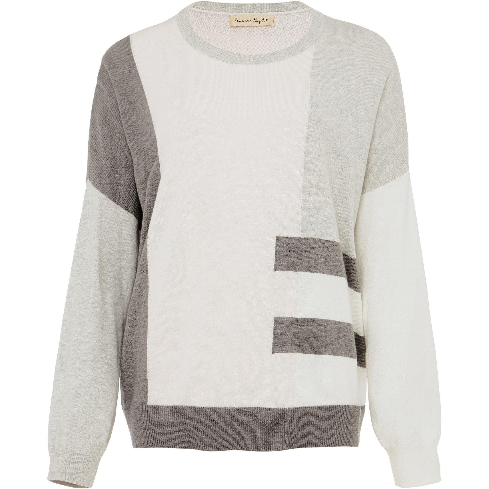 Pink Multi - Phase Eight - Melisse Colourblock Stripe Knit - 1