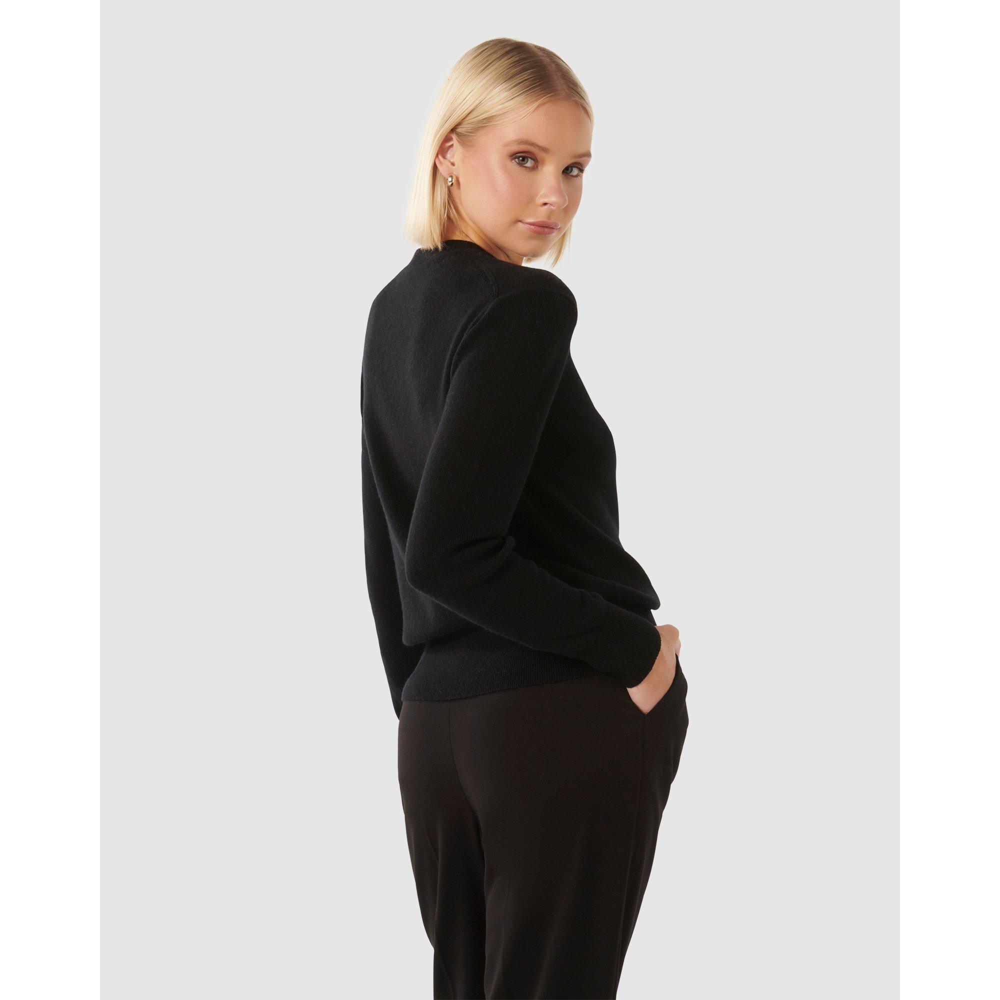 Black - Forever New - Pippa Crew Neck Essential Knit Jumper - 5