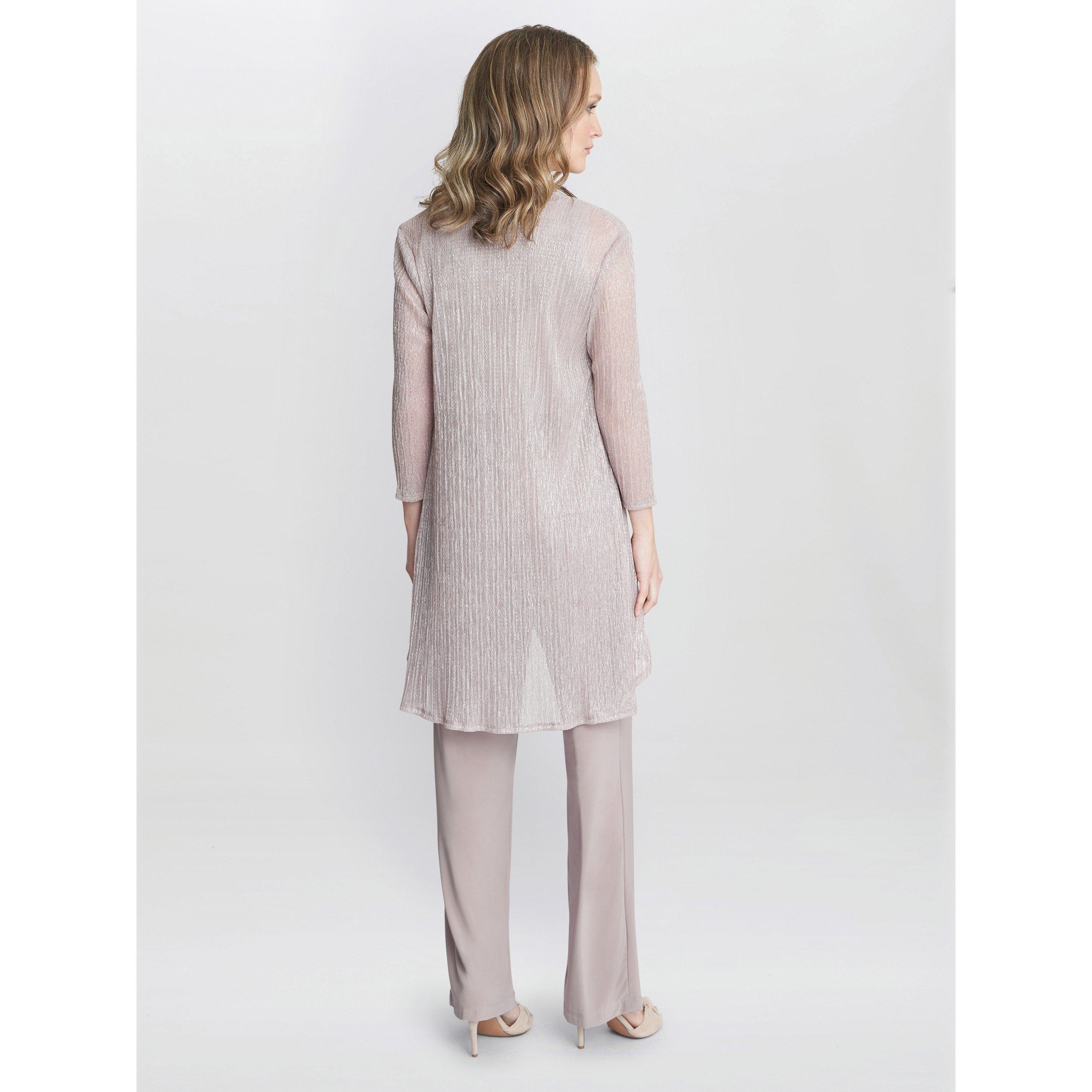 Blush - Gina Bacconi - Natasha 3 Piece Metallic Trouser Suit - 2