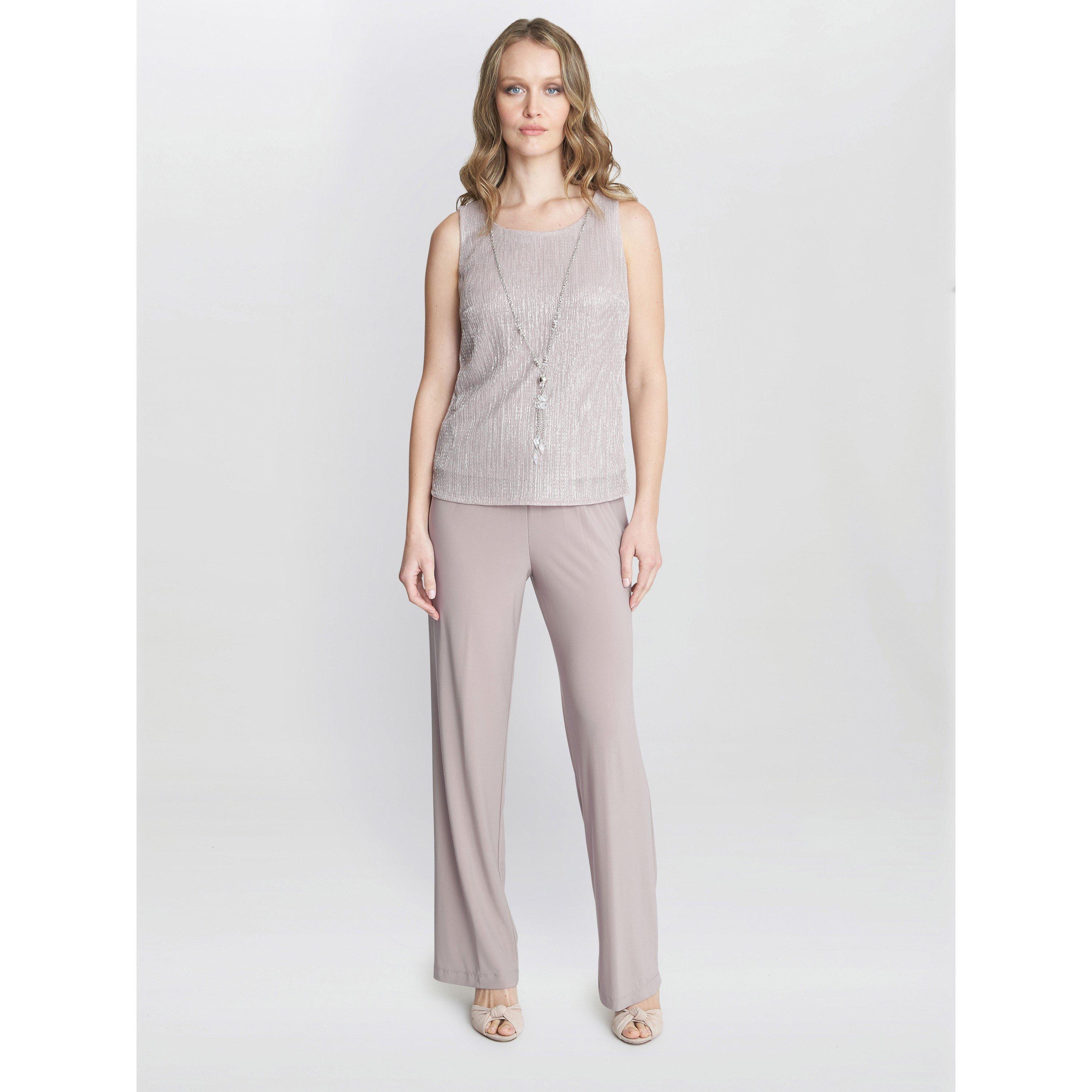 Blush - Gina Bacconi - Natasha 3 Piece Metallic Trouser Suit - 6