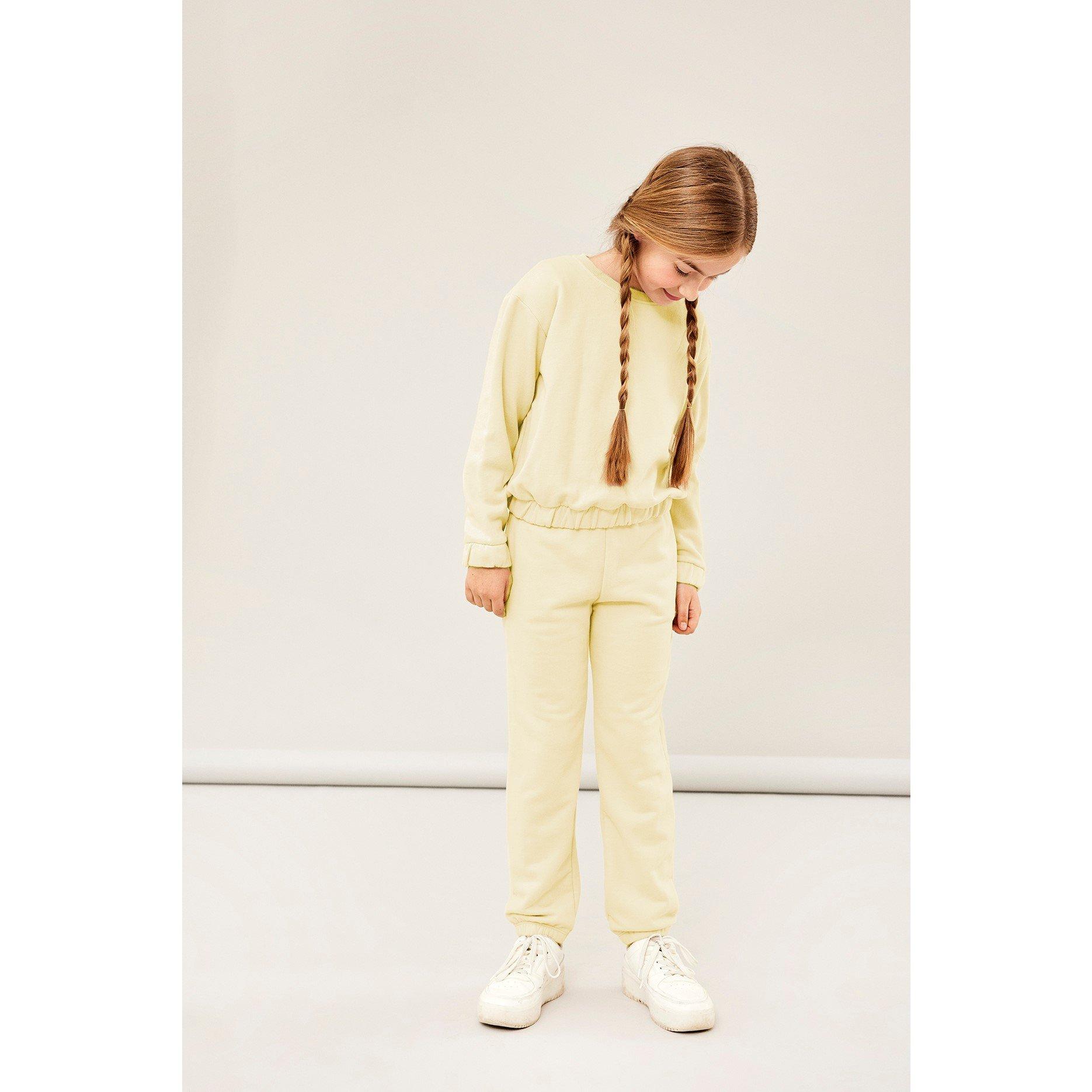 White - Name It - Kids' Open Hem Fleece Joggers - 1