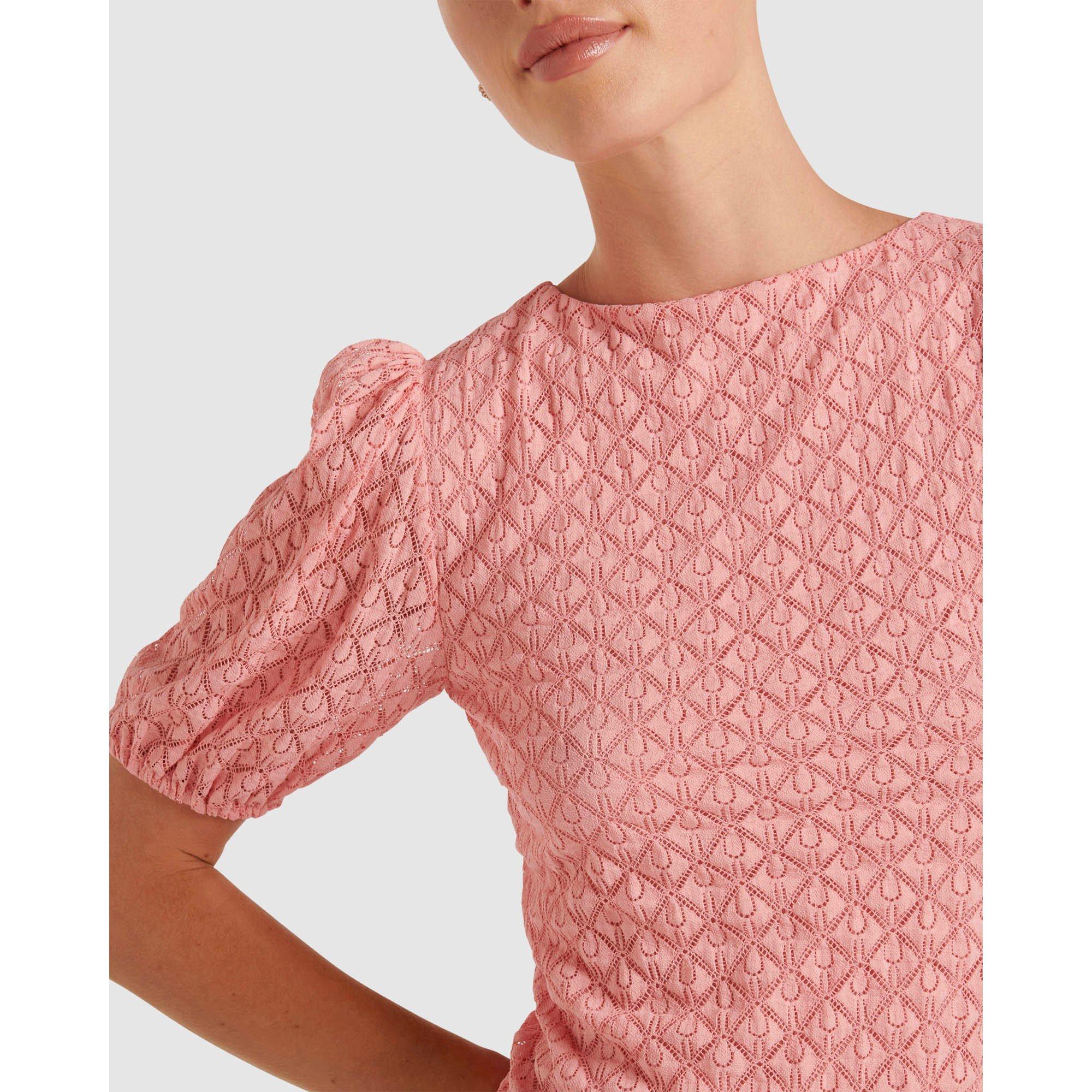 Conch Shell - Forever New - Shiloh Lace Crew Neck Top - 3