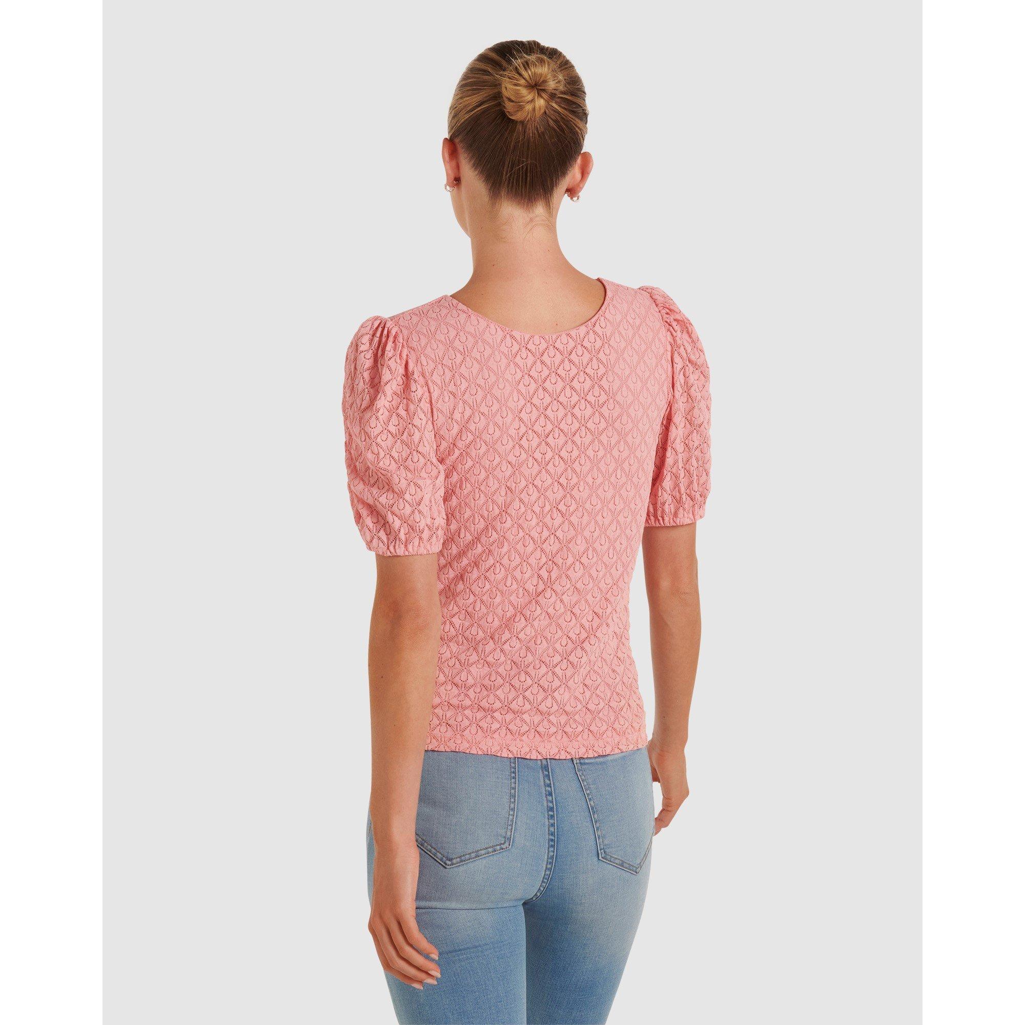 Conch Shell - Forever New - Shiloh Lace Crew Neck Top - 5