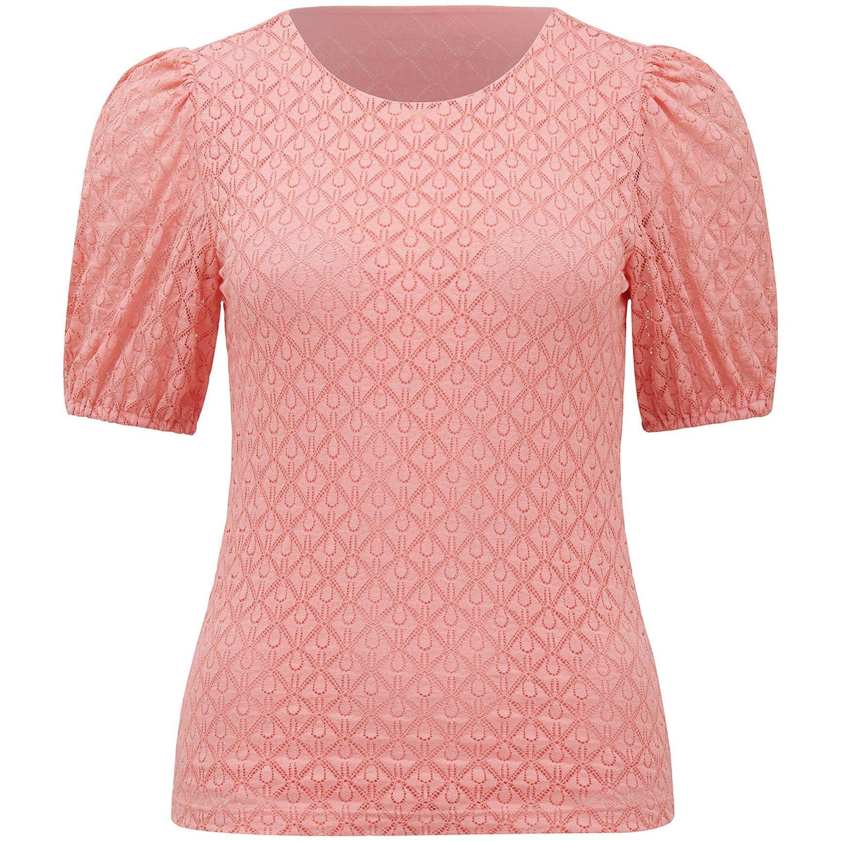 Conch Shell - Forever New - Shiloh Lace Crew Neck Top - 6