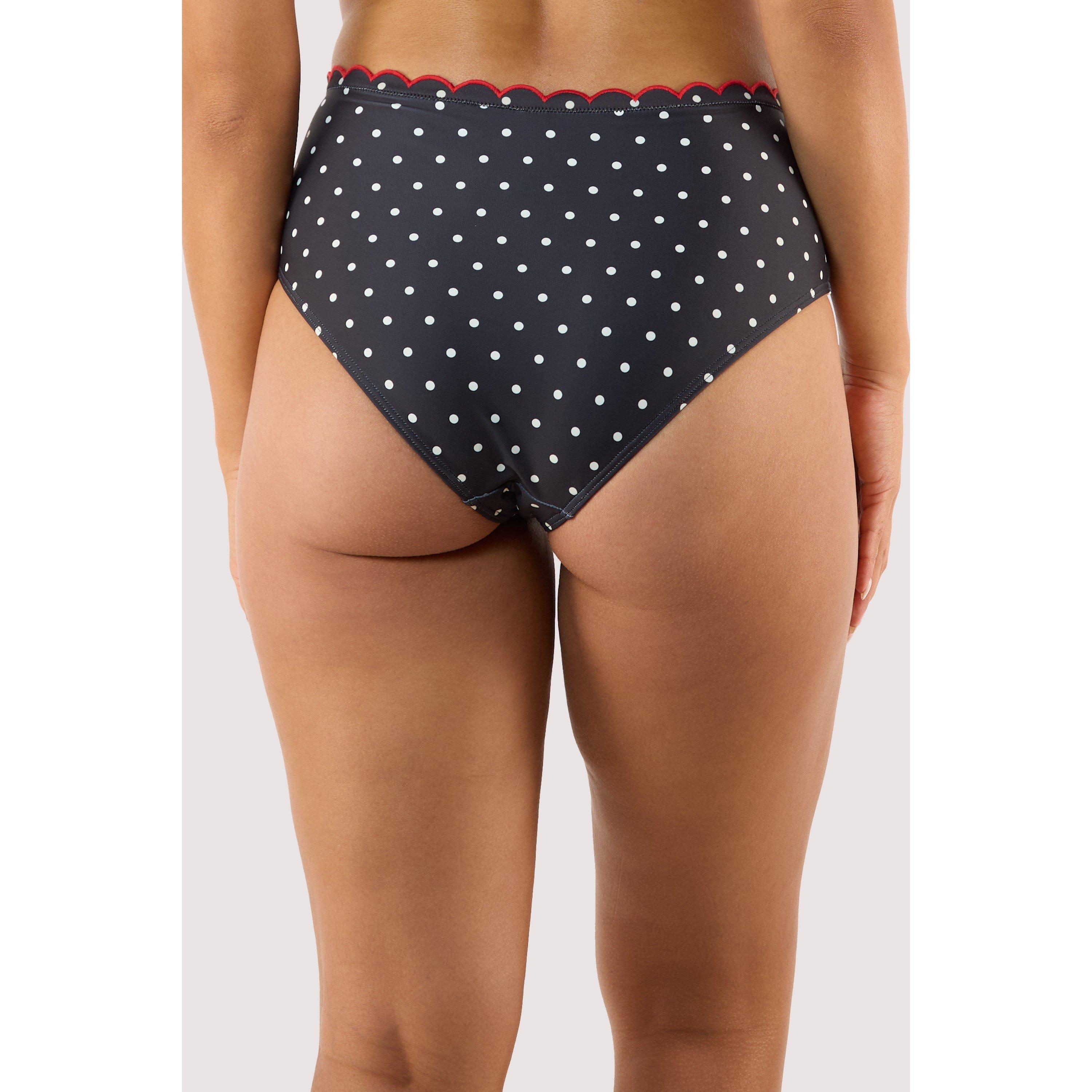 Polka Dot - Peek and Beau - Sadie Polka Dot Scallop High Waist Brief - 2