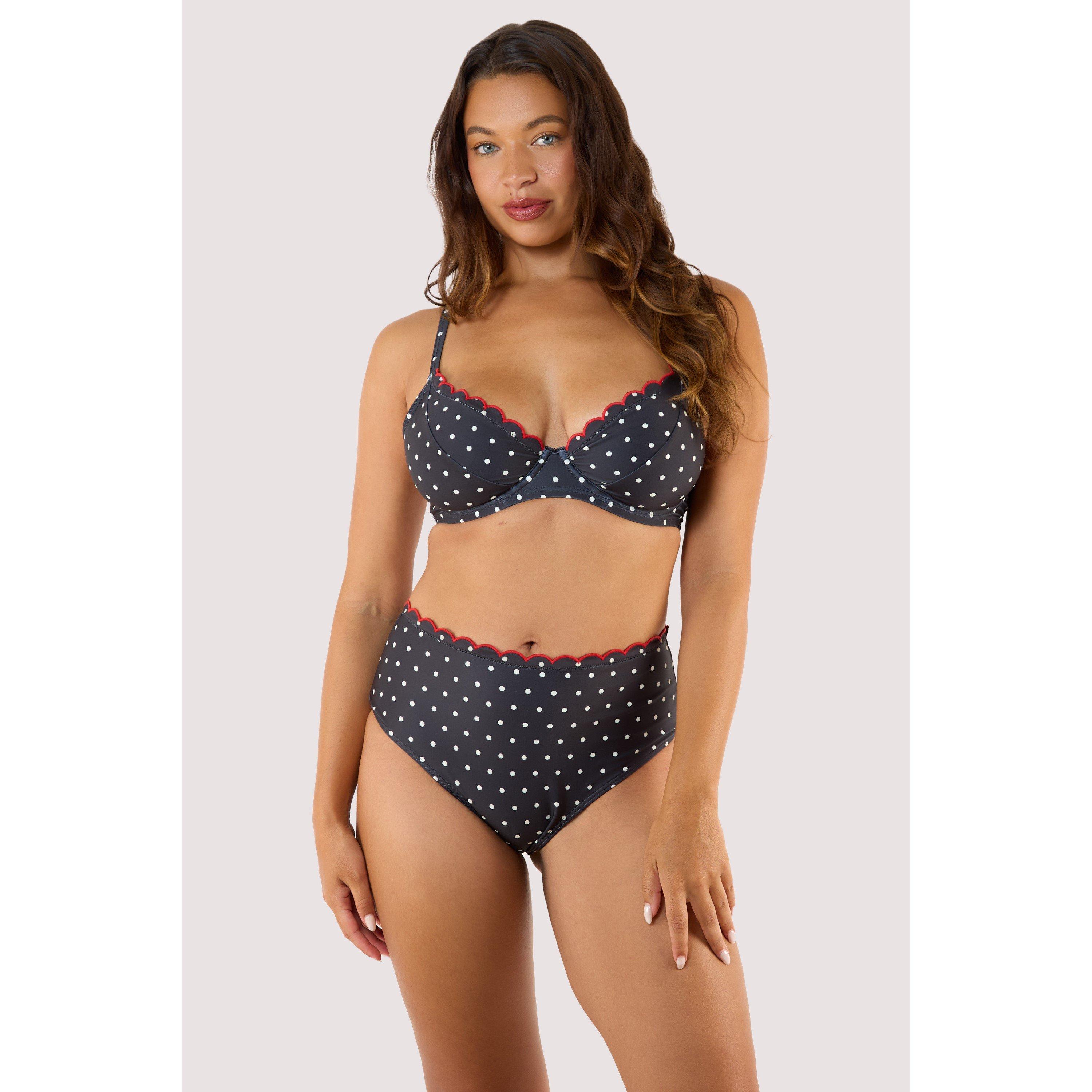 Polka Dot - Peek and Beau - Sadie Polka Dot Scallop High Waist Brief - 3