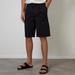 Threadbare Pleated Relaxed Fit Stretch Chino Shorts