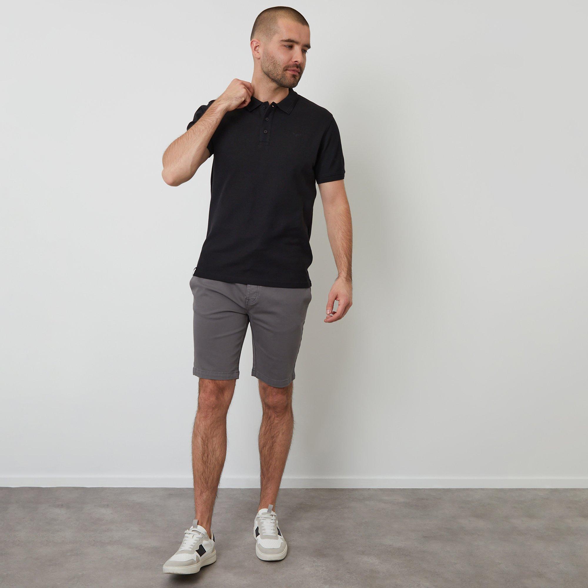 Black - Threadbare - Cotton Pique Short Sleeve Polo Shirt - 3