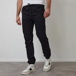 Threadbare Cotton Jogger Style Cuffed Trousers With Stretch