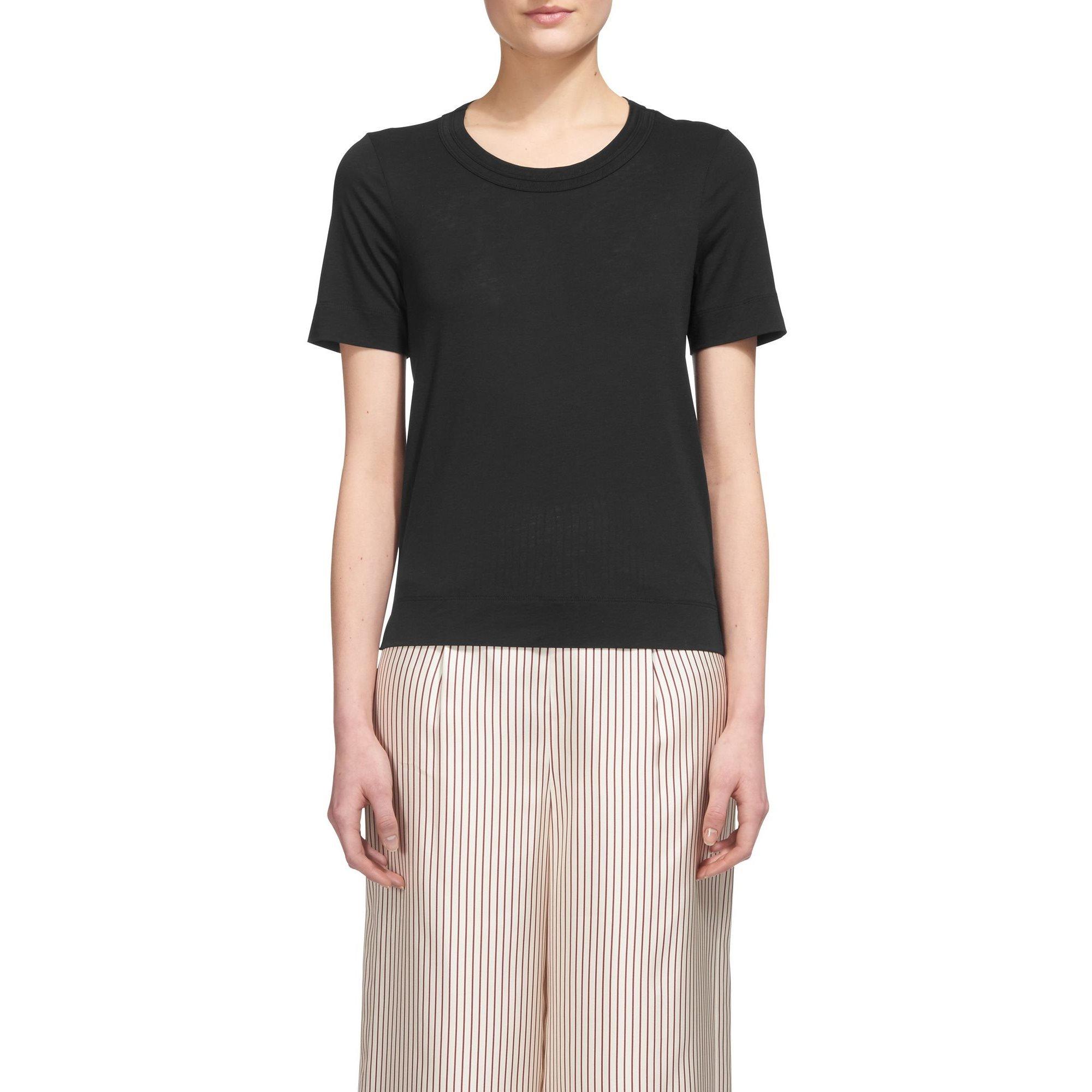 Black - Whistles - Rosa Double Trim Tshirt - 2