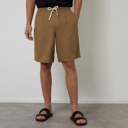 Threadbare Linen Blend Pleated Loose Fit Shorts