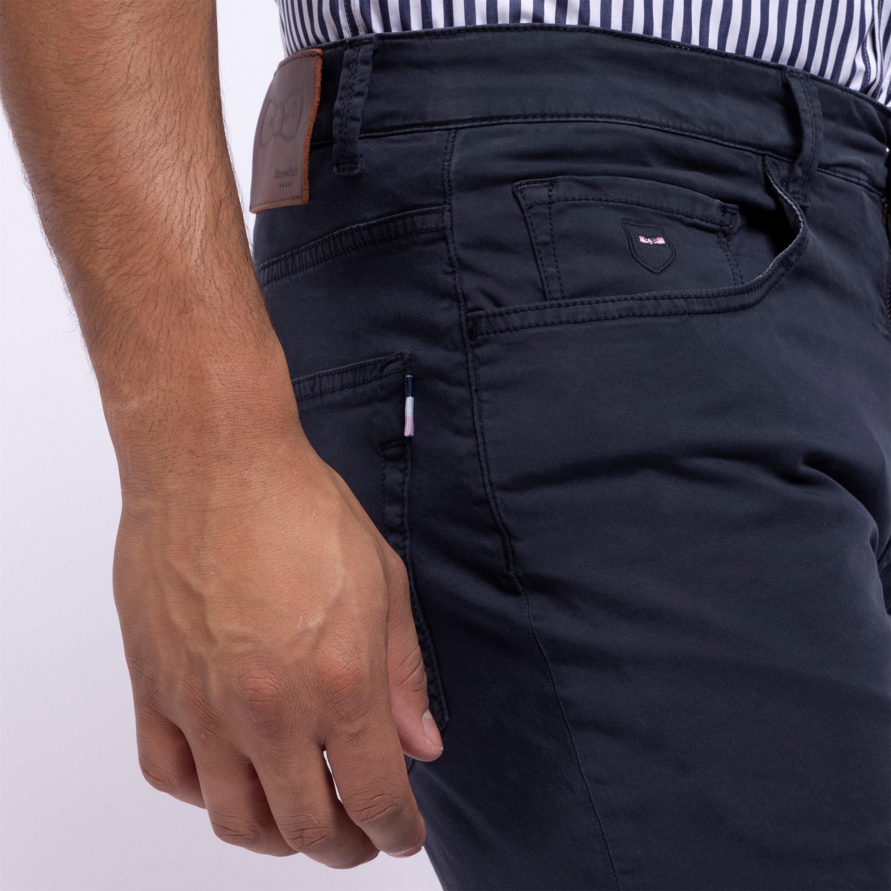 Blf - Eden Park - Navy blue stretch 5 pockets trousers - 4