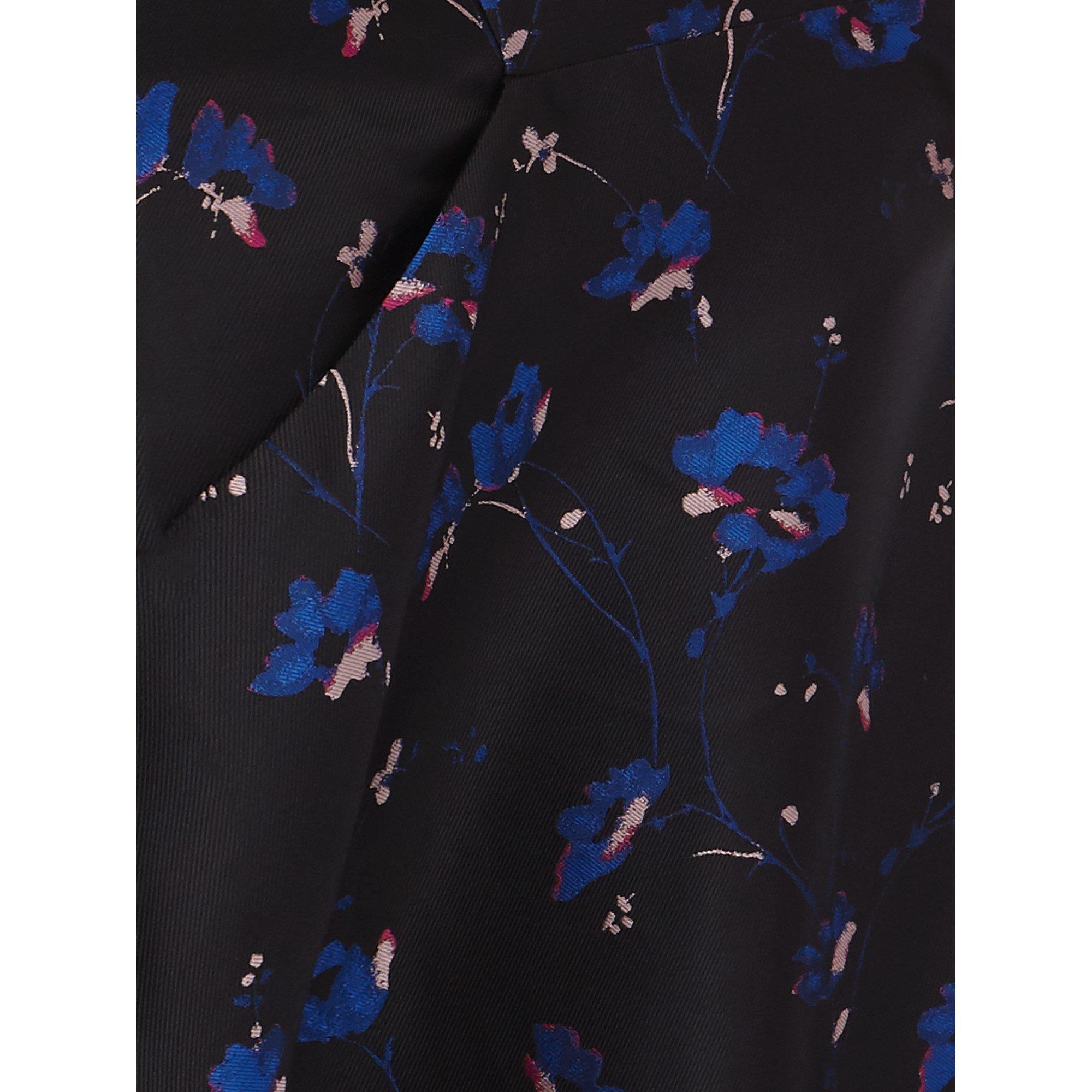 Black/Sapphire - Phase Eight - Ottilie Jacqaurd Fit and Flare Dress - 4