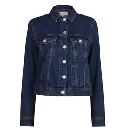 French Connection Macee Micro Western Denim Jacket